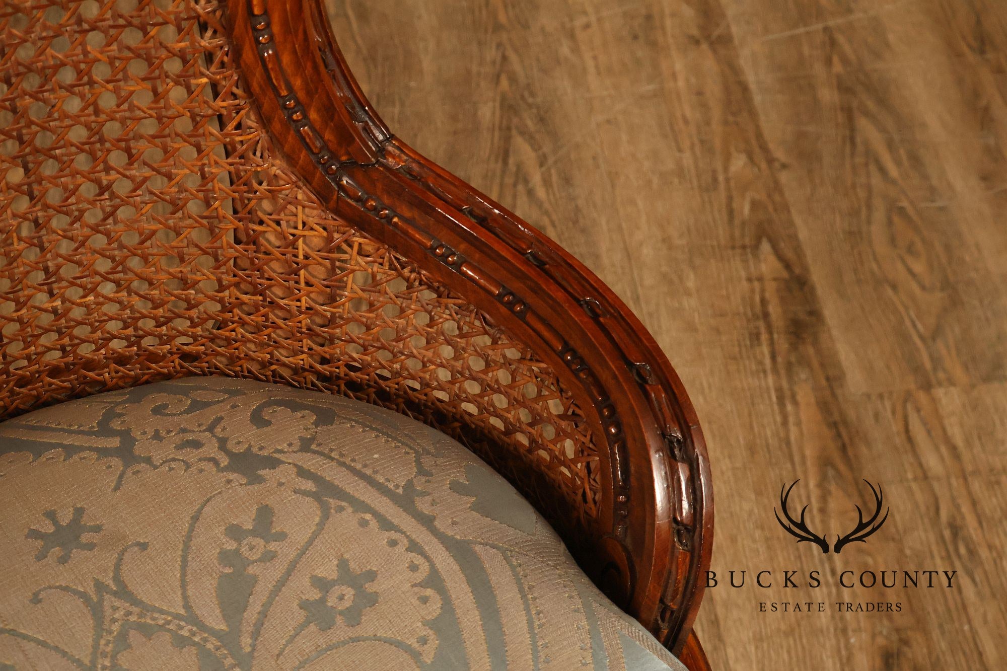 French Louis XVI Style Vintage Set Of 12 Caned Dining Chairs