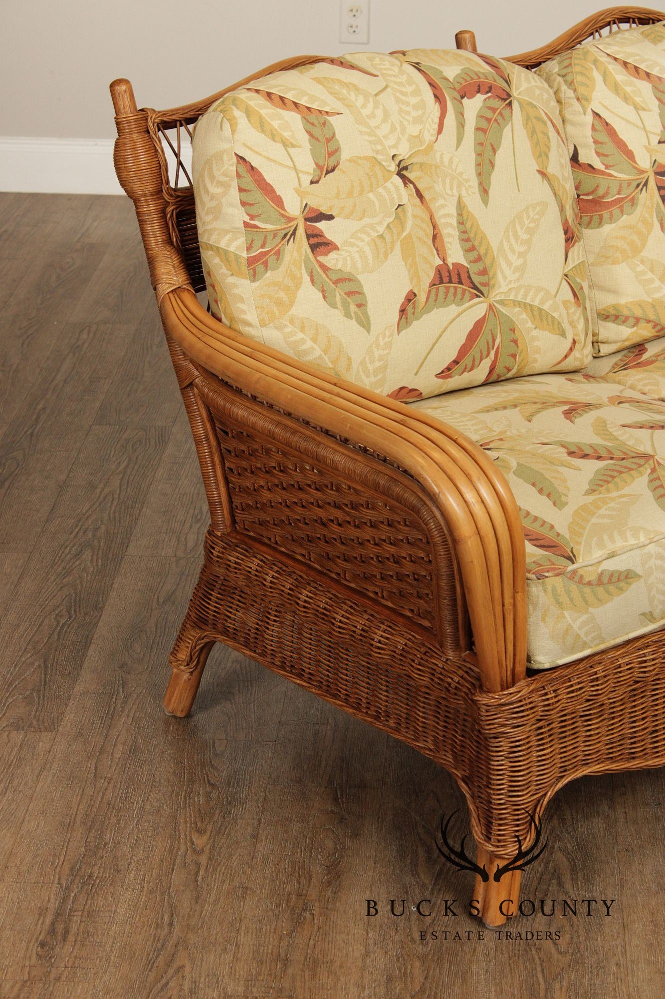 Braxton Culler Rattan and Wicker Loveseat