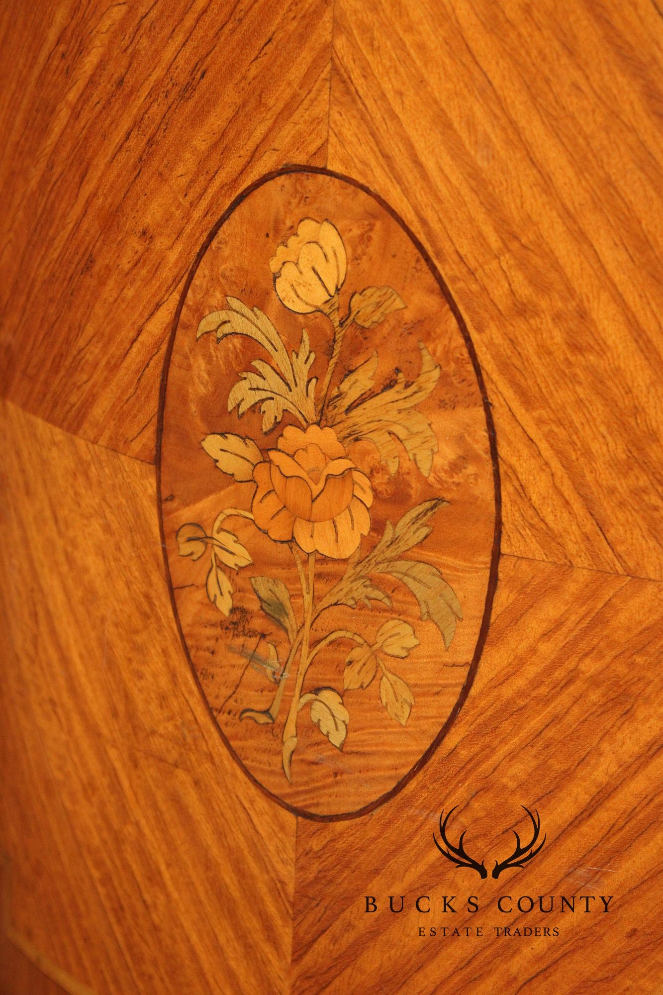 1930's French Louis XV Style Inlaid Satinwood Vanity