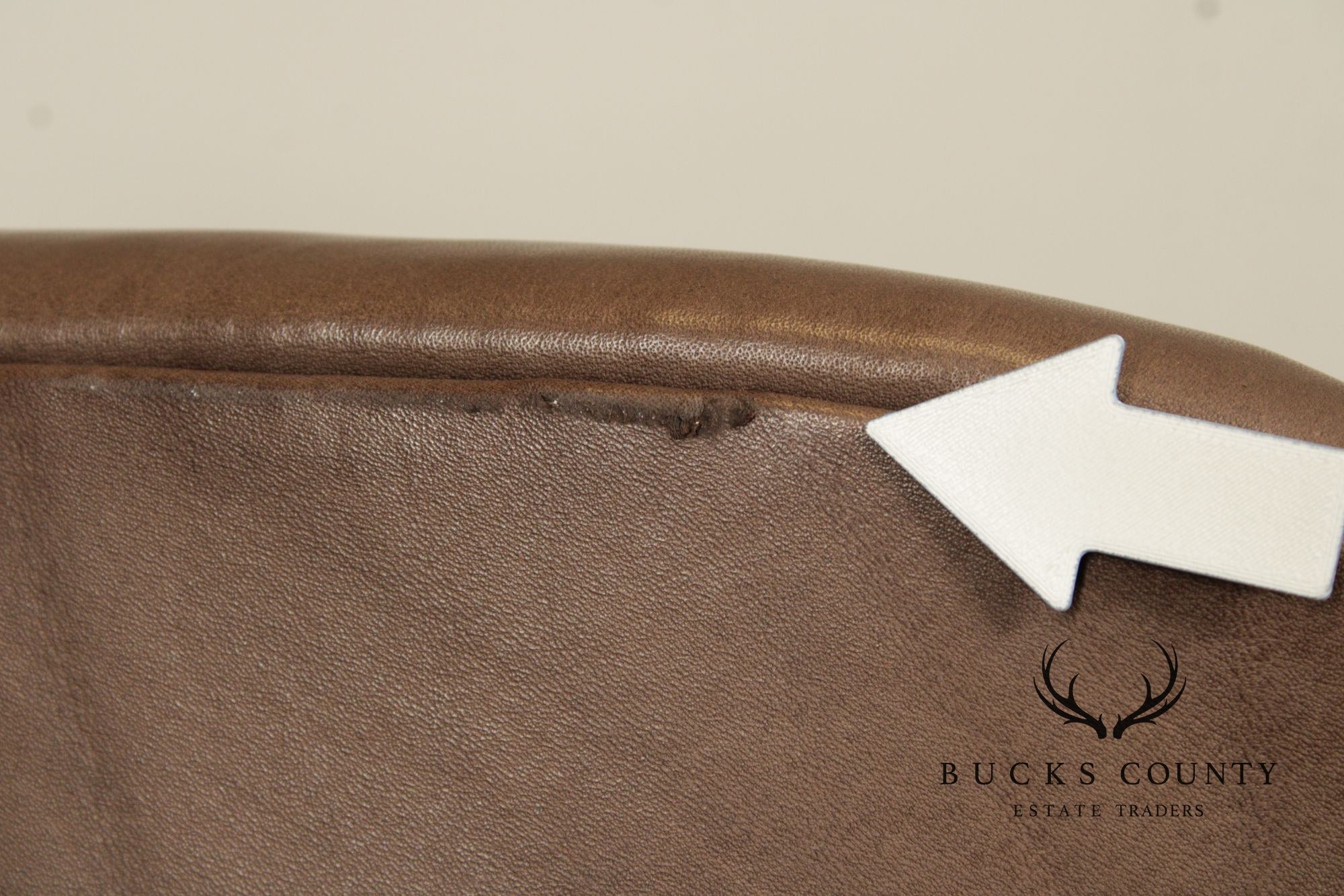 Chippendale Style Pair of Leather Wing Chairs