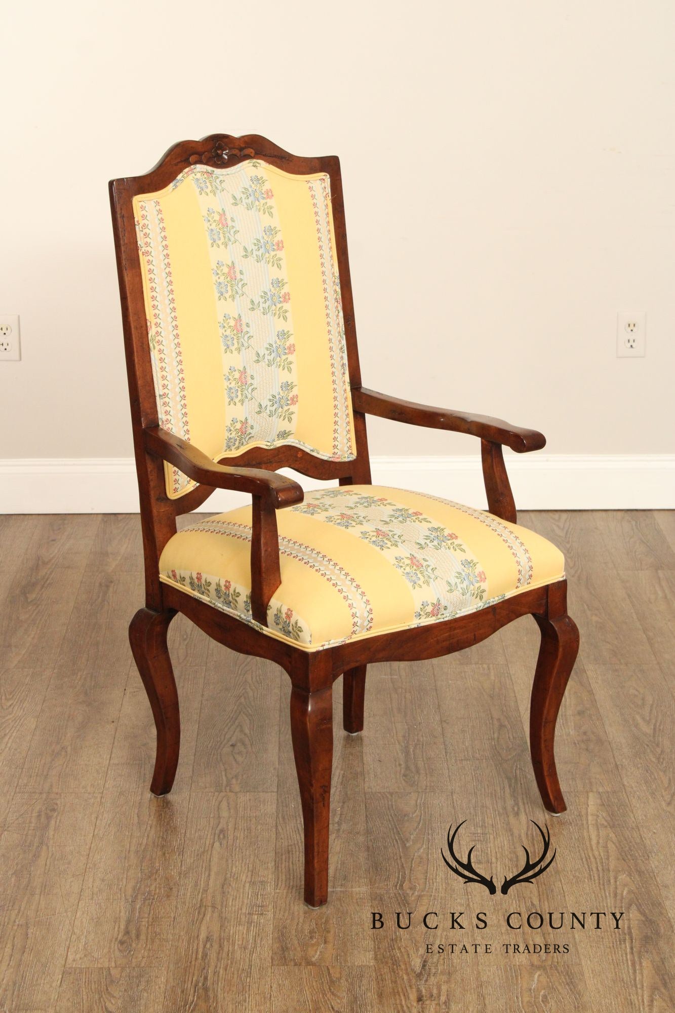 Guy Chaddock French Country Style Set Of Eight Ladder Back Dining Chairs