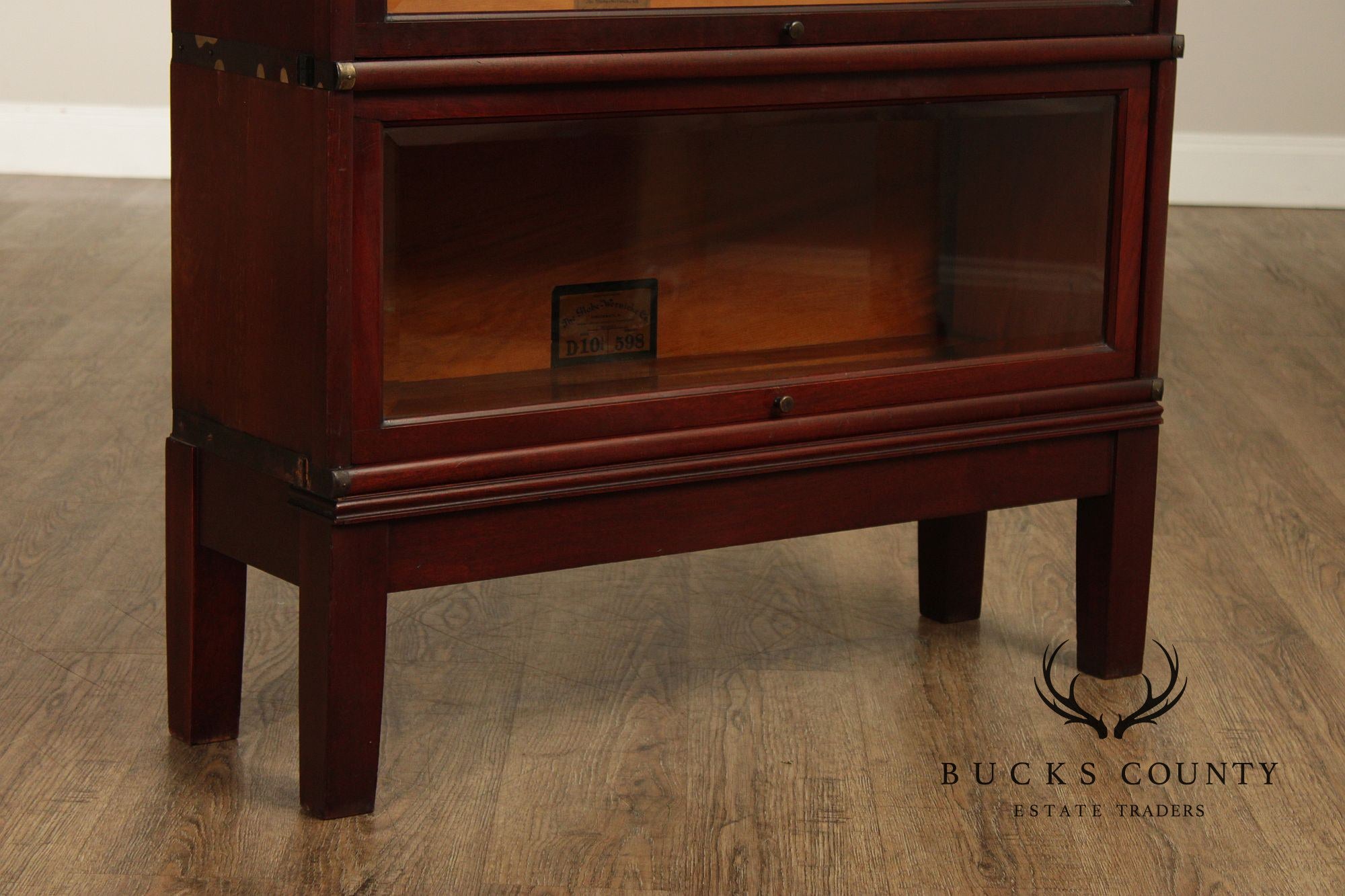 Globe Wernicke Antique Mahogany Four-Section Barrister Bookcase