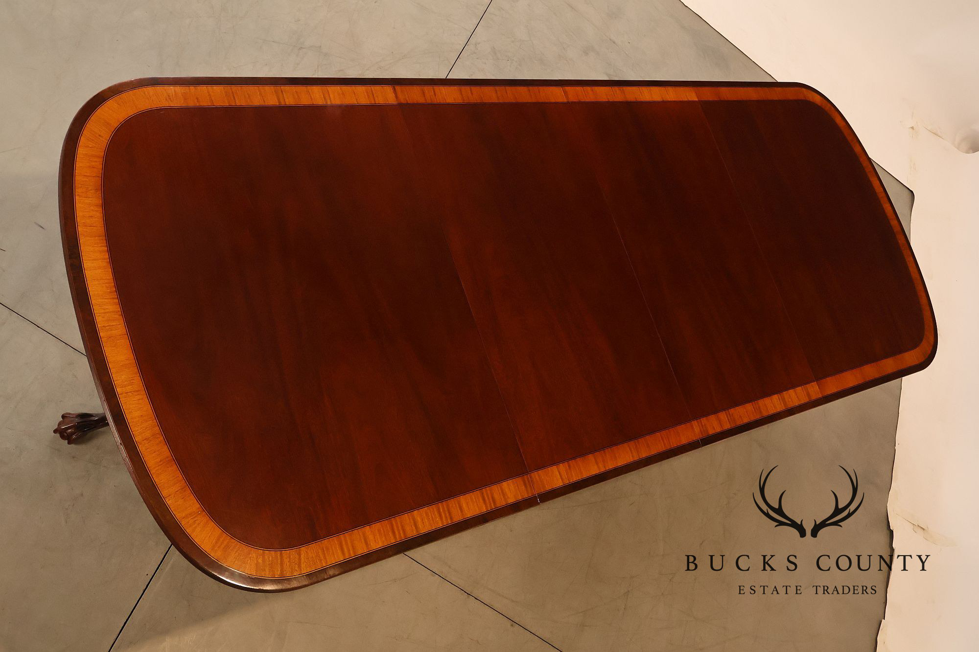 Ethan Allen '18th Century Mahogany' Double Pedestal Dining Table