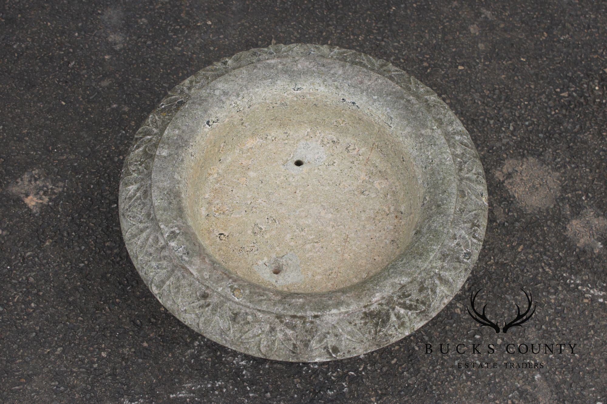 Cast Stone Vintage Pair Garden Urn Planters