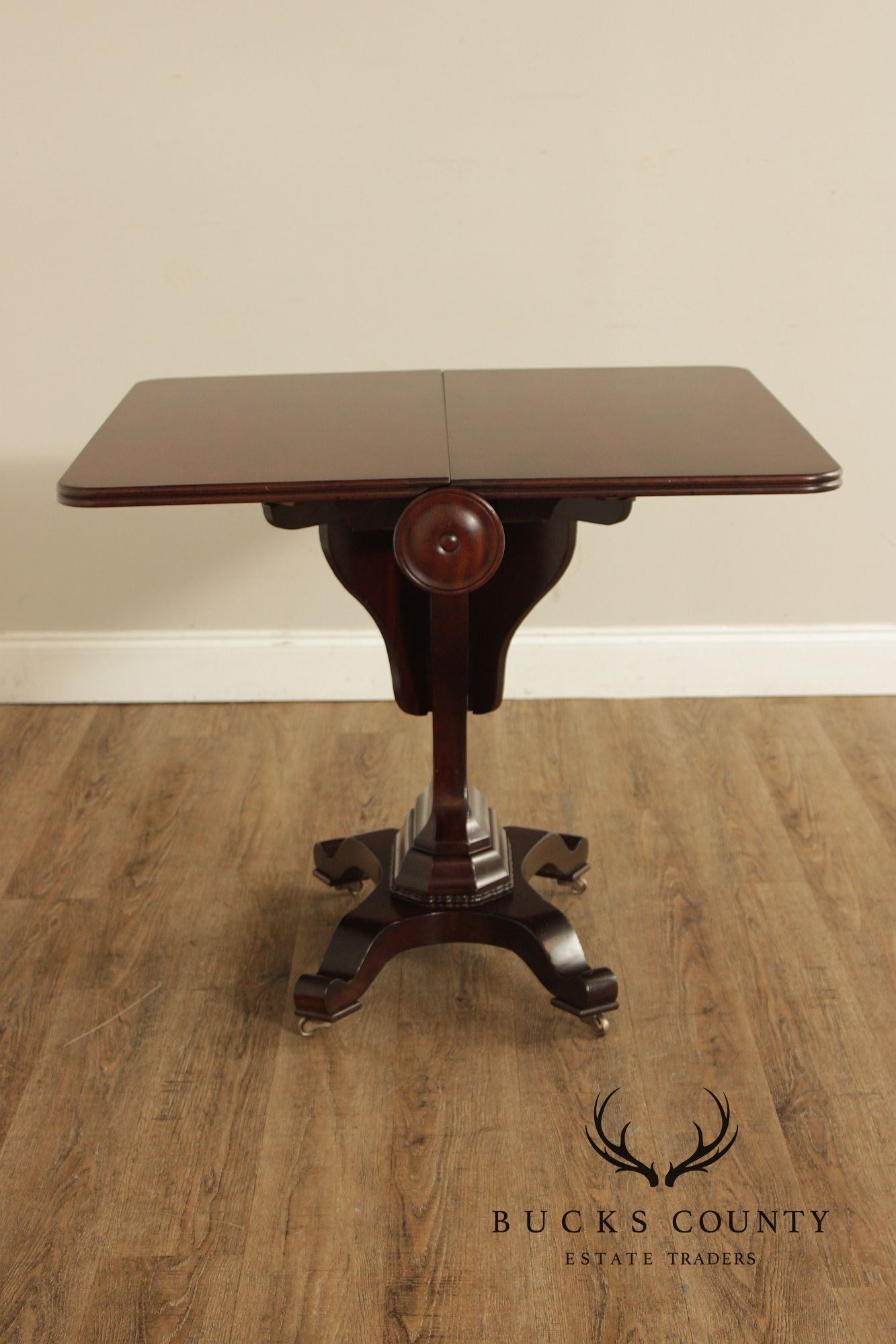 Century Oscar De La Renta Designed Mahogany Drop Leaf Table