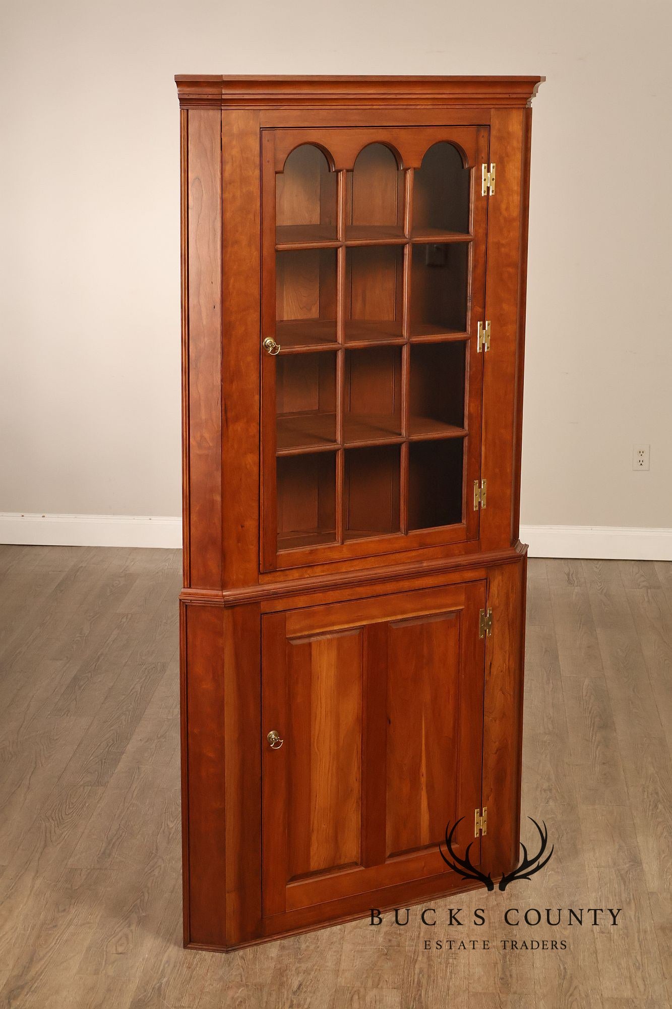 Federal Style Cherry Custom Quality Corner Cabinet