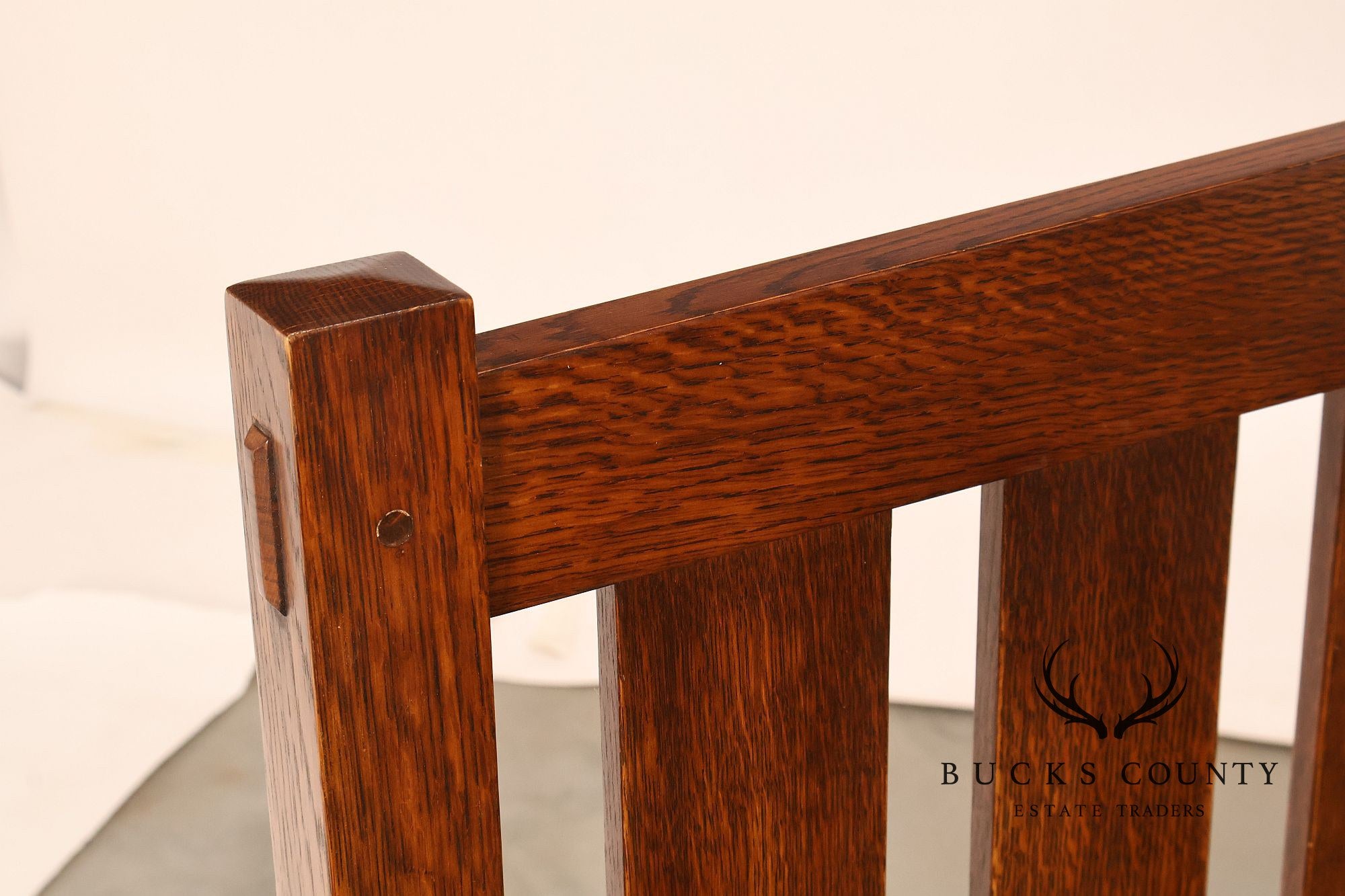 Stickley Mission Collection King Size Oak Slat Bed