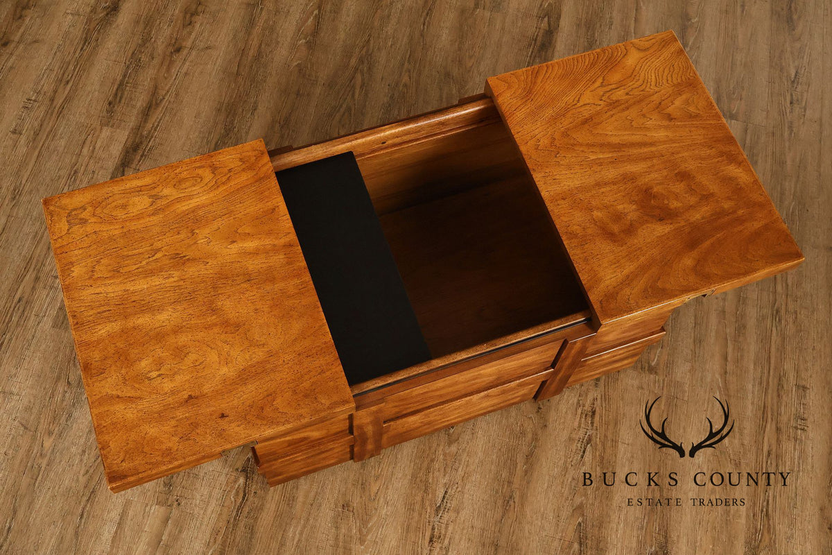 Drexel 'Woodbriar' Campaign Style Coffee Table