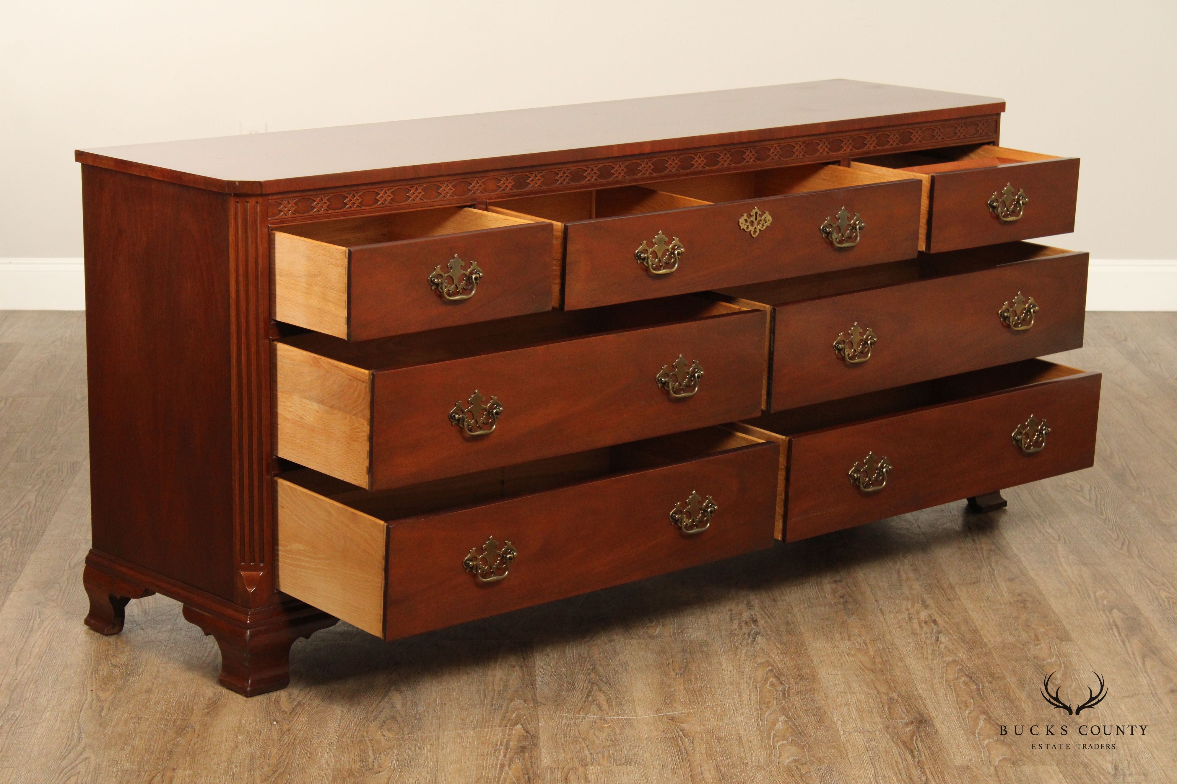Baker Furniture Chippendale Style Mahogany Dresser
