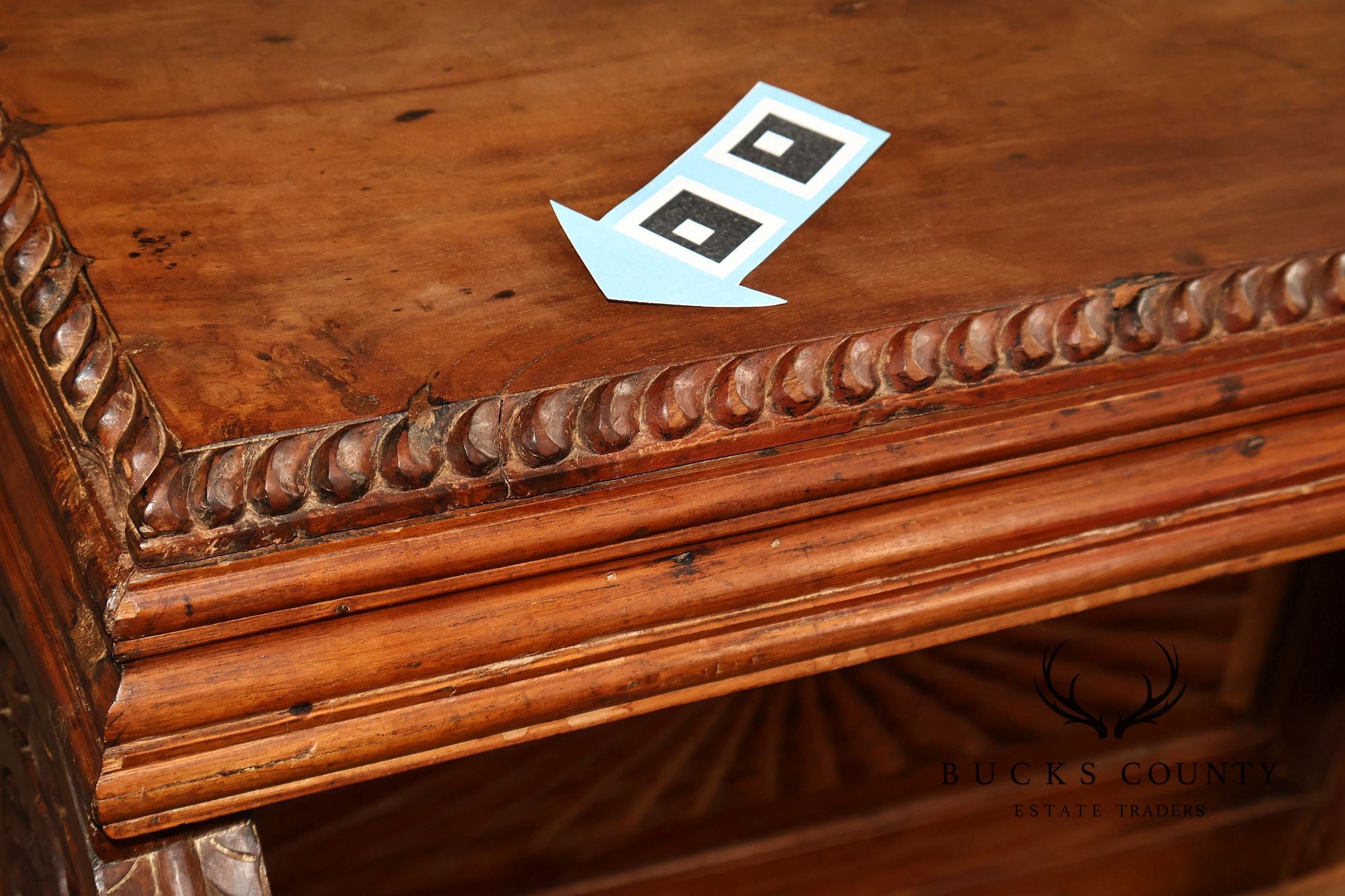 Antique Anglo Indian Pair of Carved Hardwood Console Tables