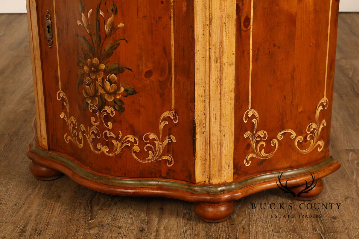 Venetian Style Hand Painted Console Cabinet