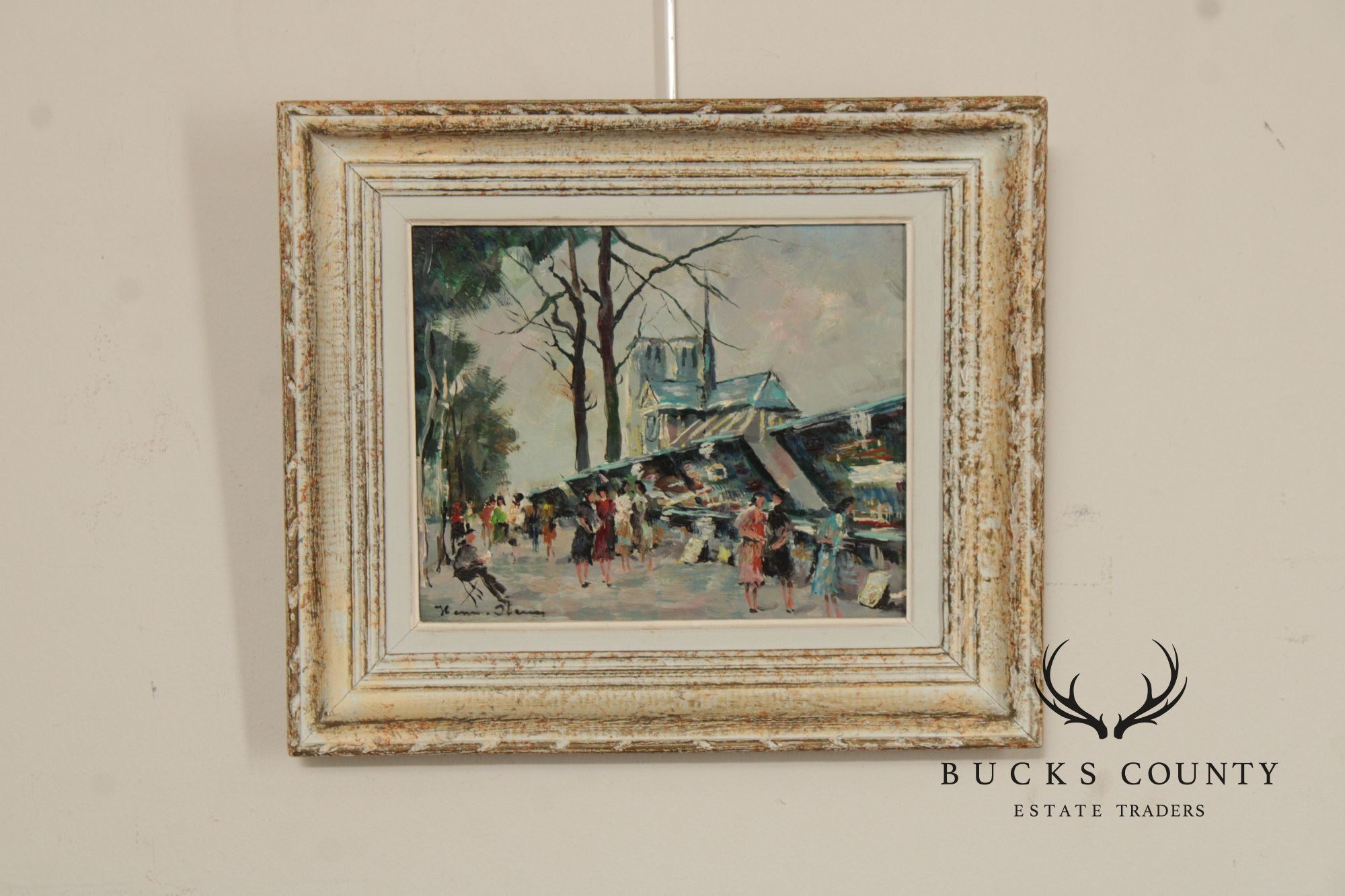 Henri Stenn Pair Of Framed Paintings, Place Du Tertre & Montmartre