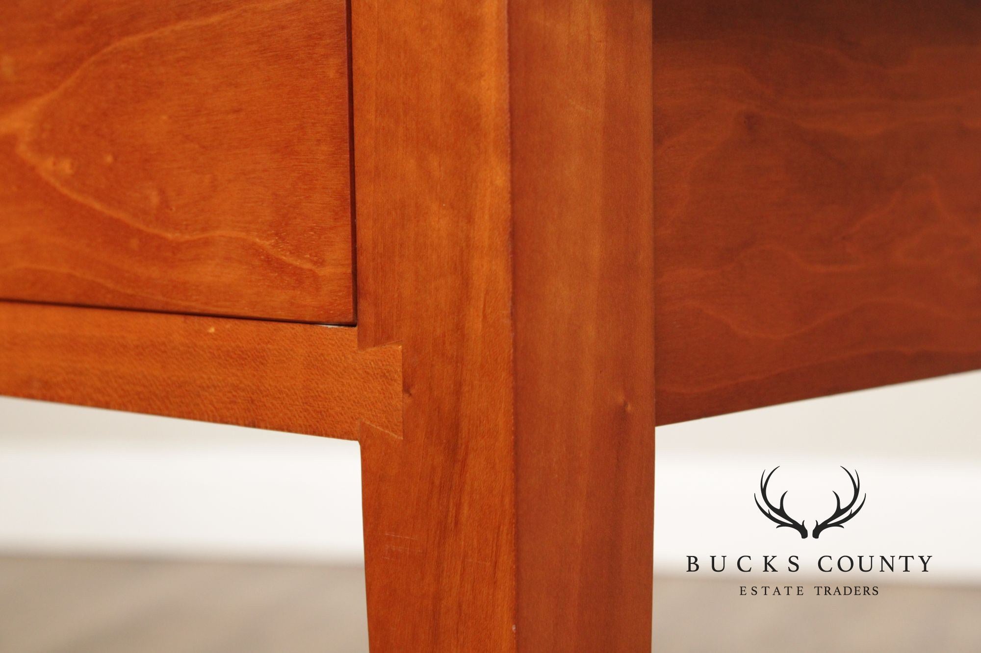 Hepplewhite Style Custom Crafted Pair of Cherry One Drawer Work Stands