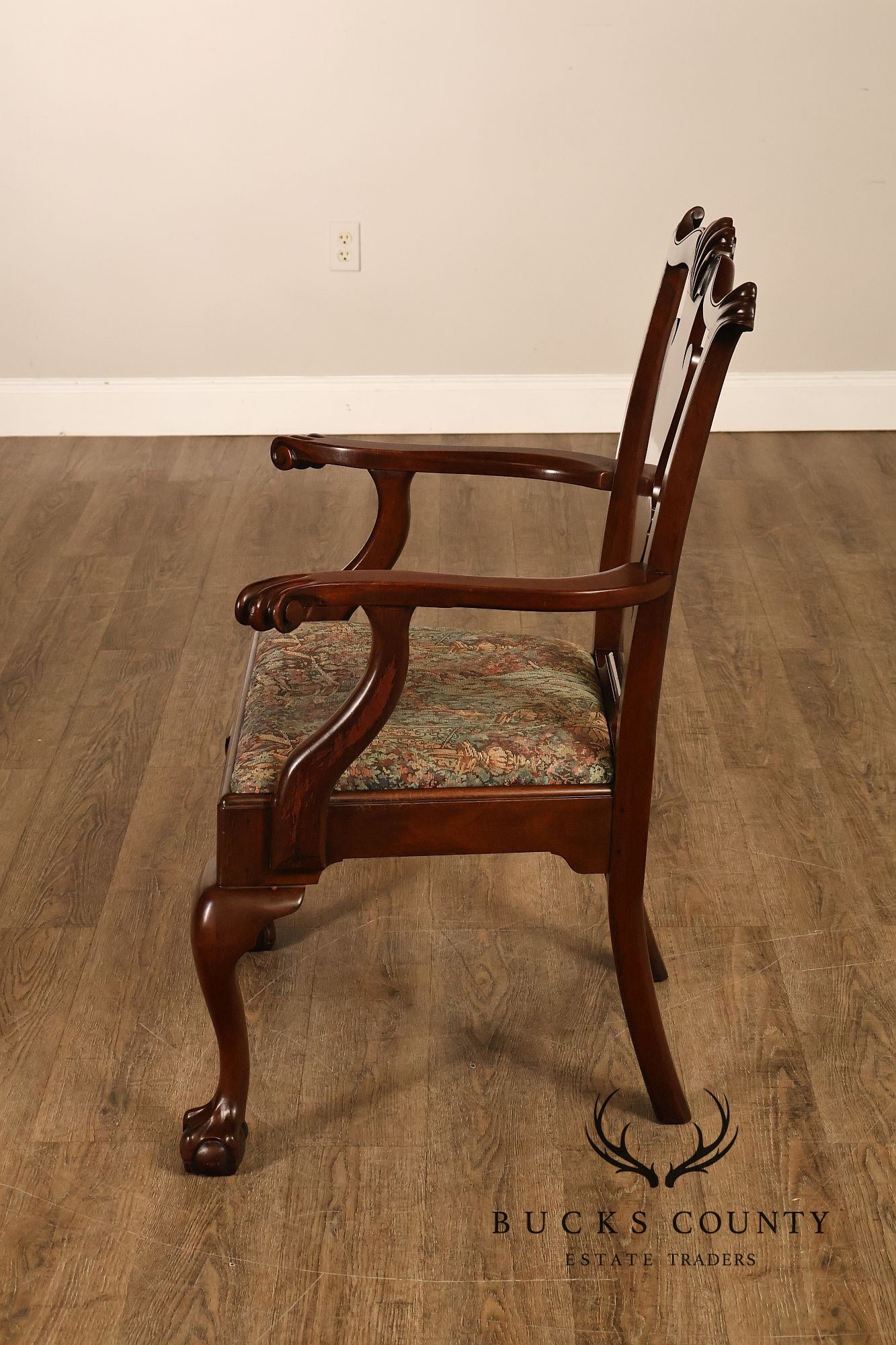 Henkel Harris Chippendale Style Mahogany Armchair