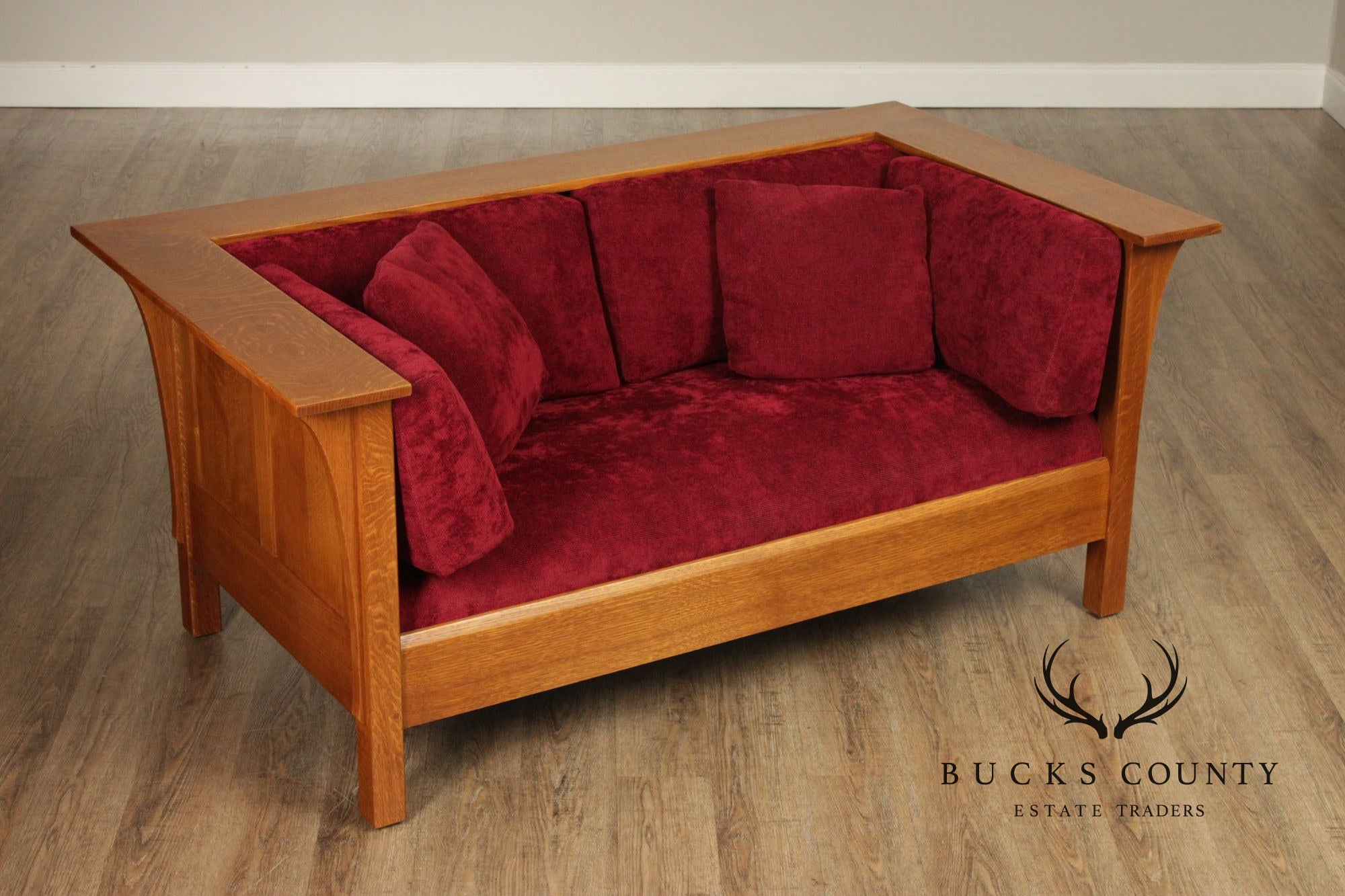 Stickley Mission Collection Oak Prairie Loveseat Sofa