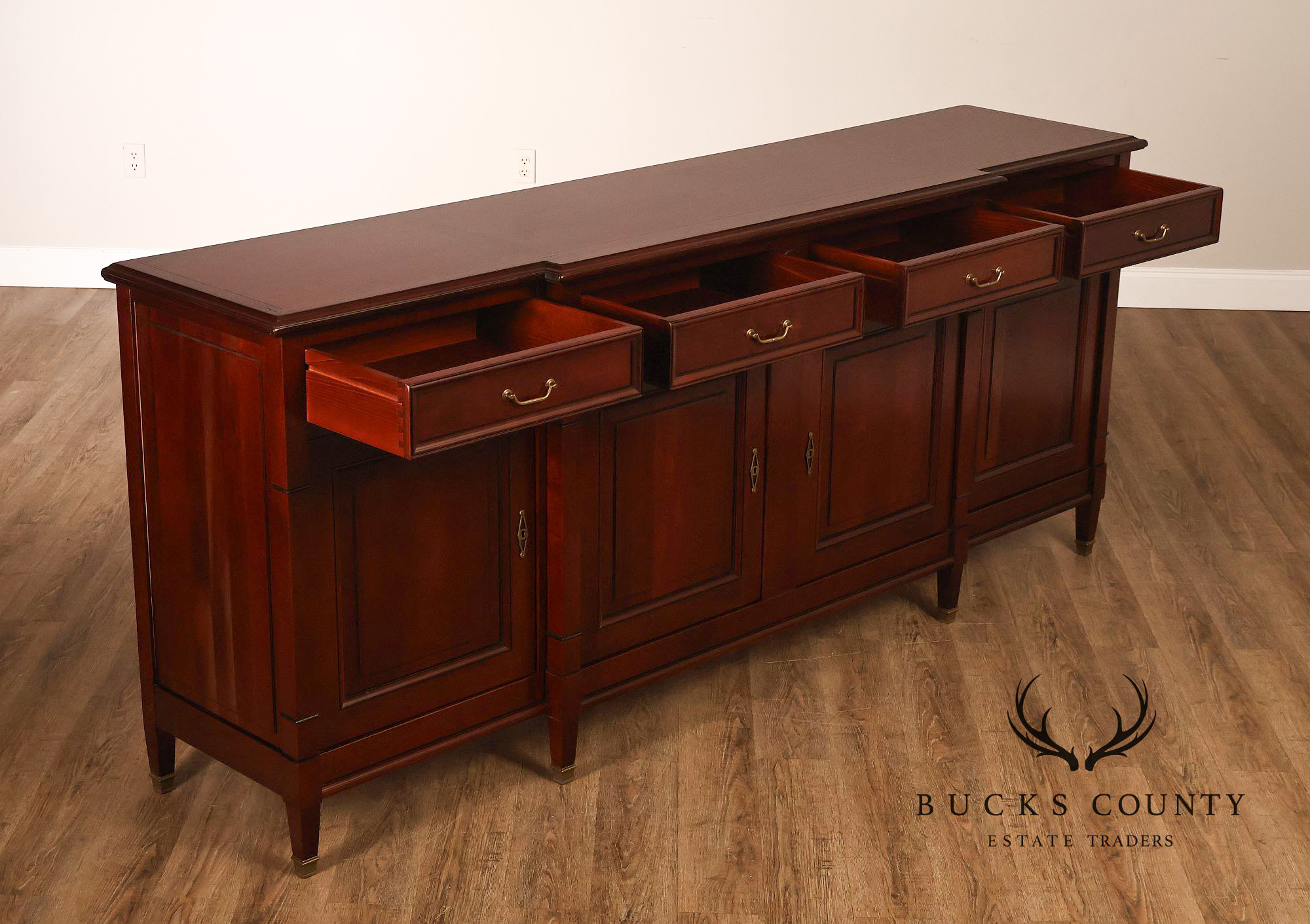 French Directoire Style Cherry Four-Door Sideboard