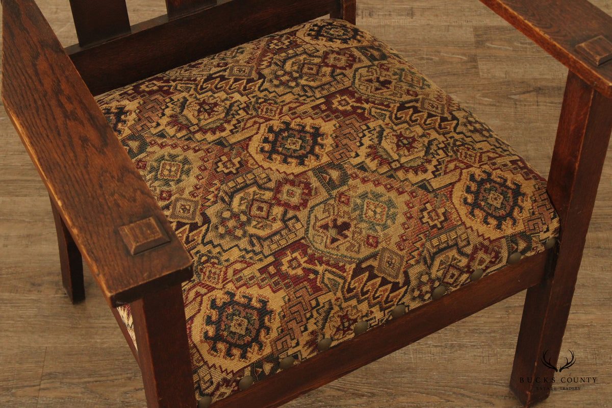 Antique Mission Oak Armchair