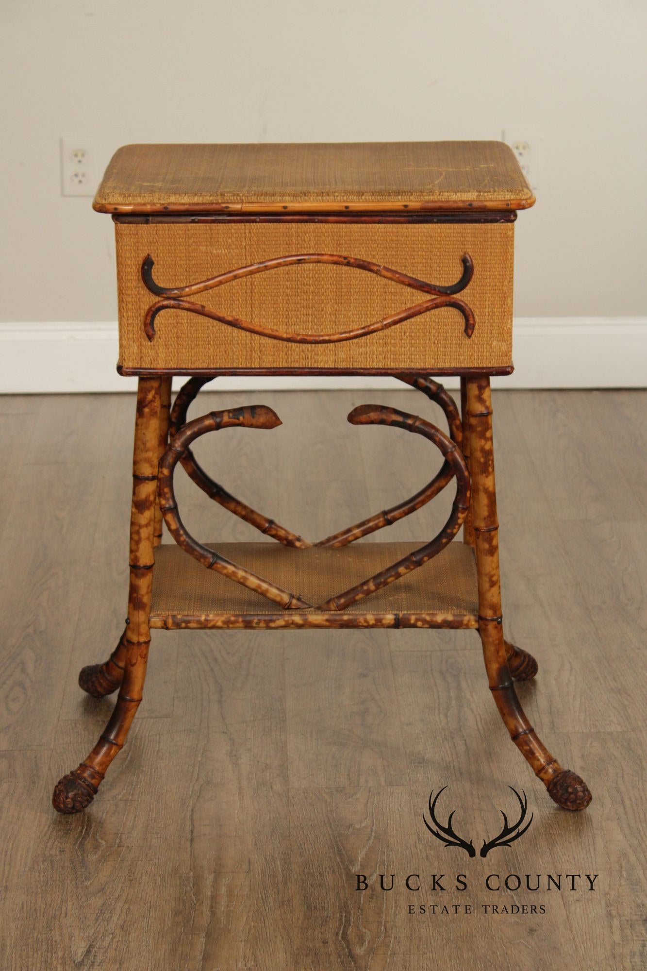 Vintage English Bamboo Sewing Stand