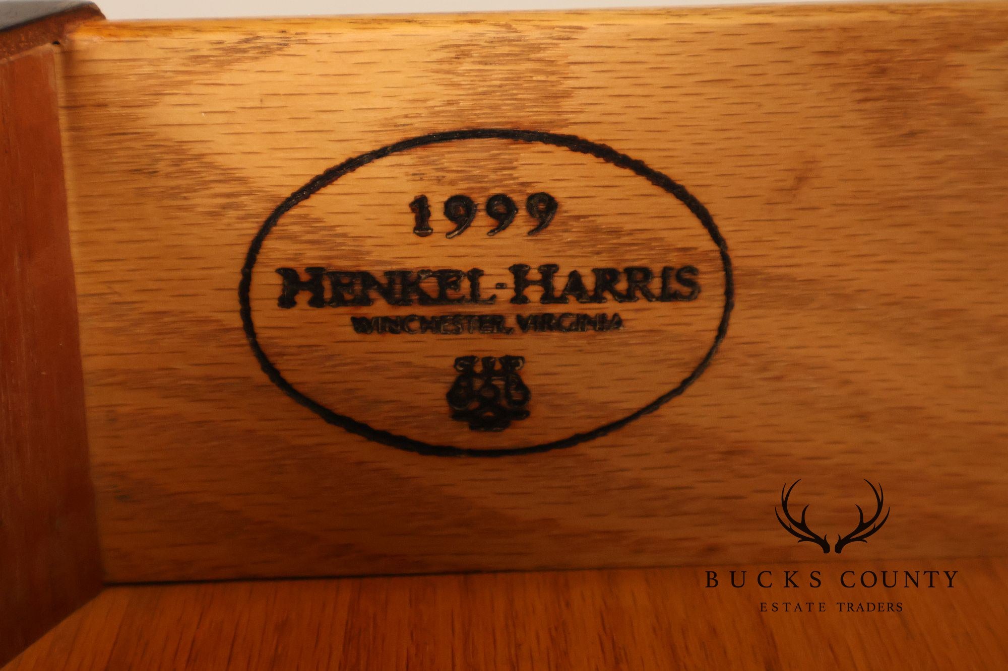Henkel Harris Mahogany Demilune Console Cabinet Console