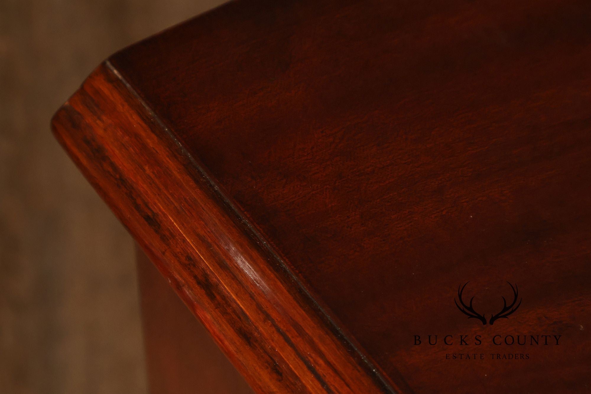 Maitland Smith Georgian Style Mahogany Carved Pair Of Mandolin Bachelors Chests