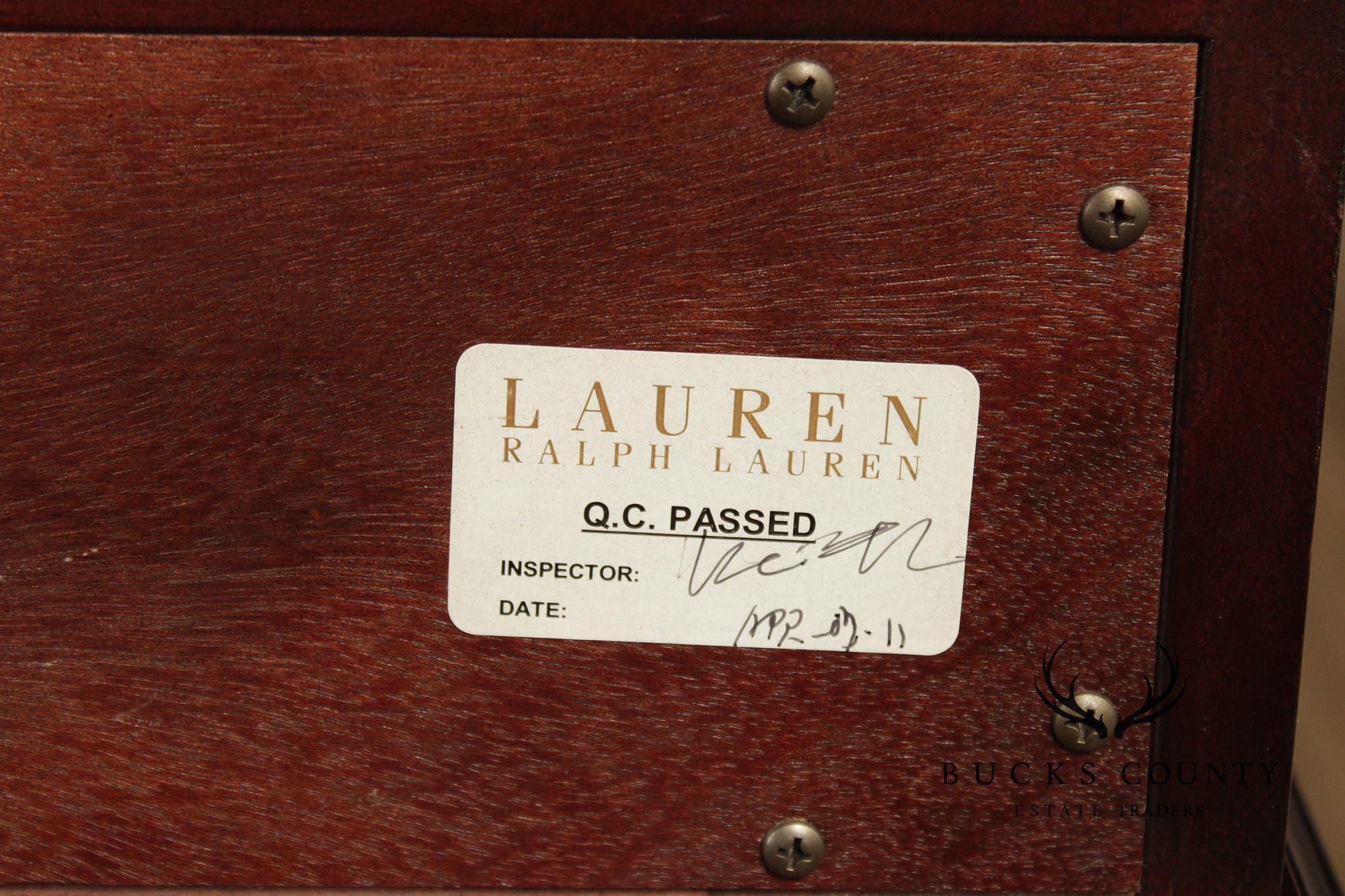 Lauren Ralph Lauren Mahogany Hepplewhite Style Bow Front 9 Drawer Dresser