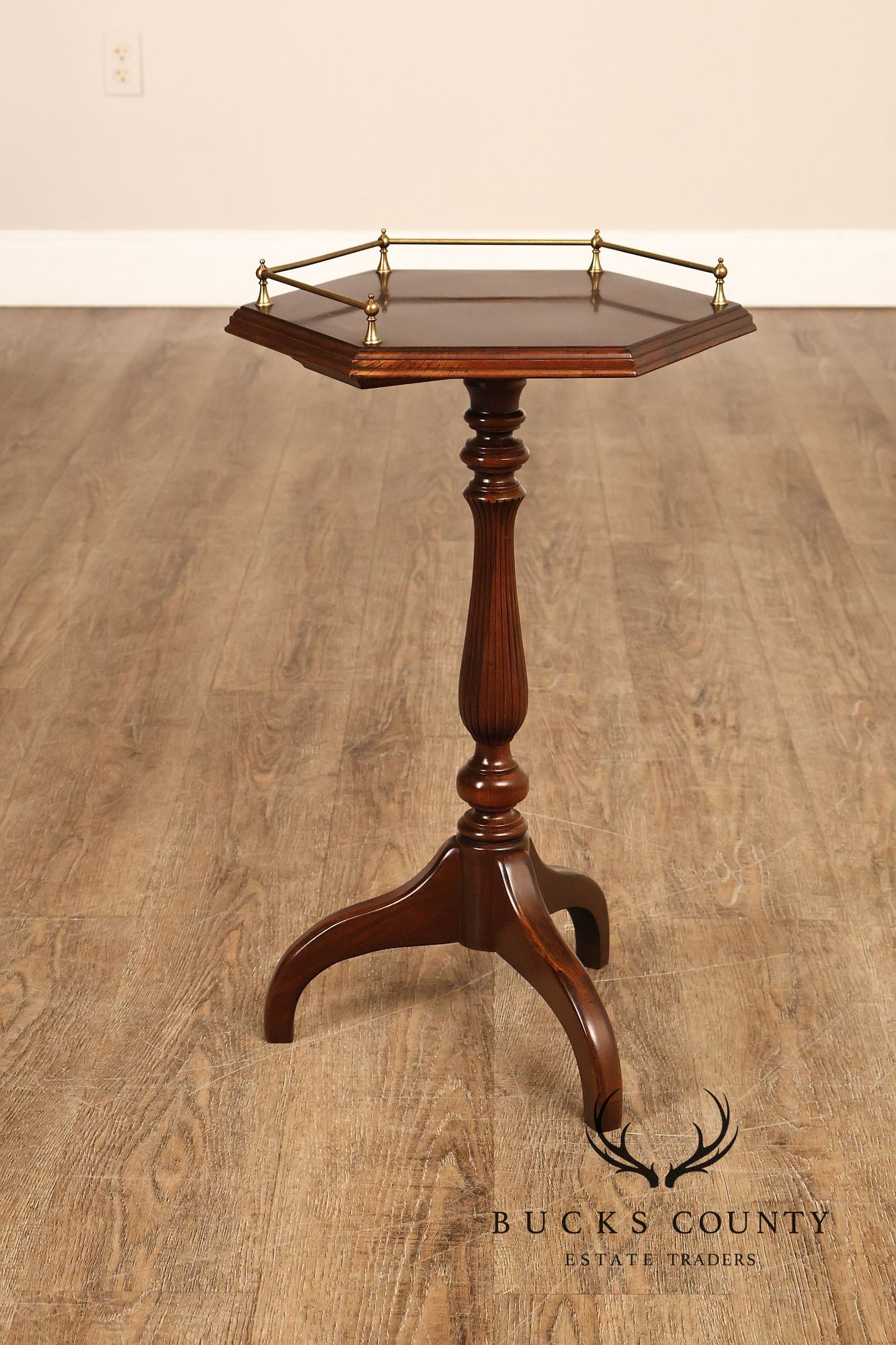 Ethan Allen Georgian Court Cherry Hexagon Side Table