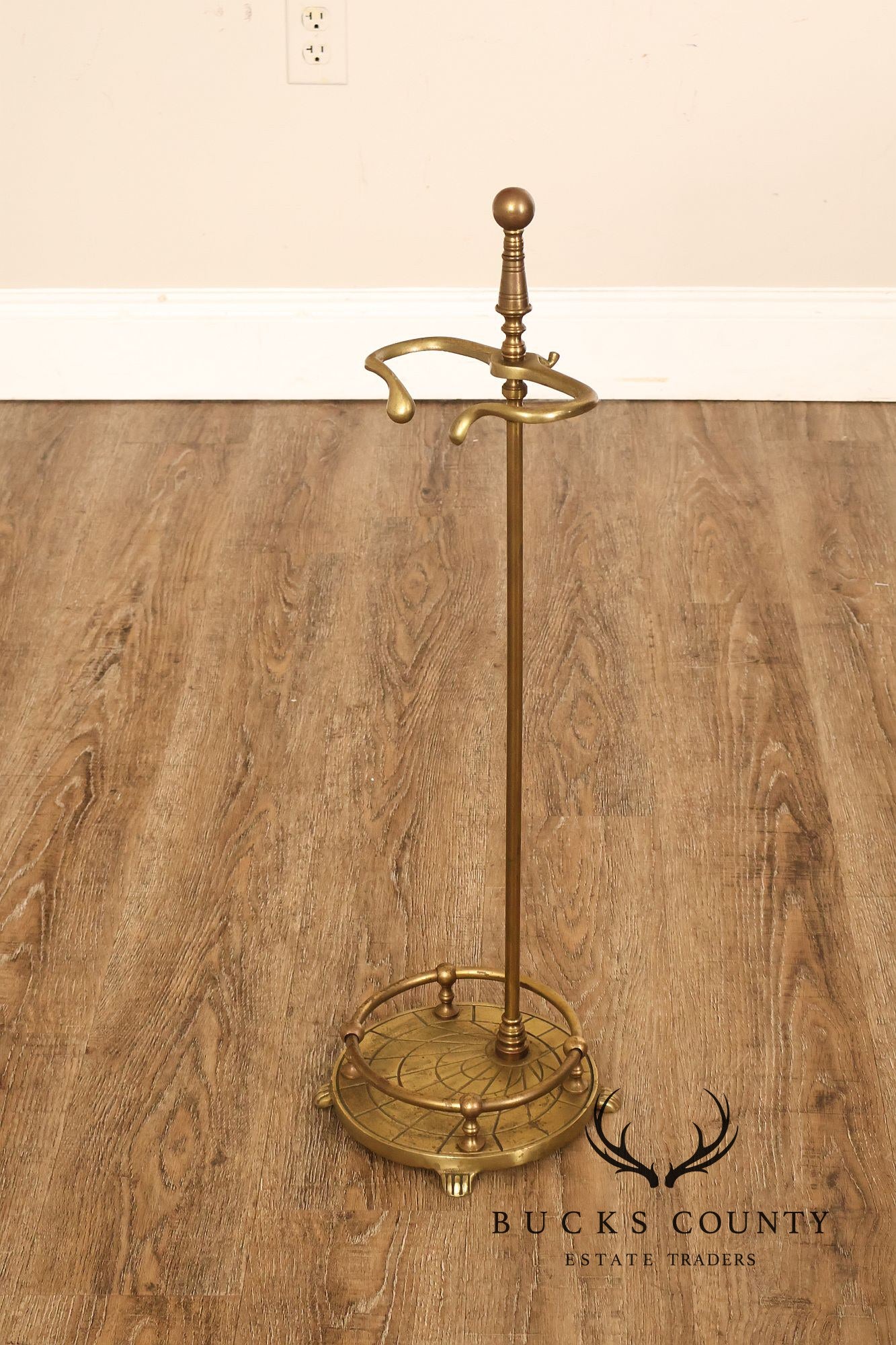 Traditional Brass Fireplace Four-Piece Tool Set