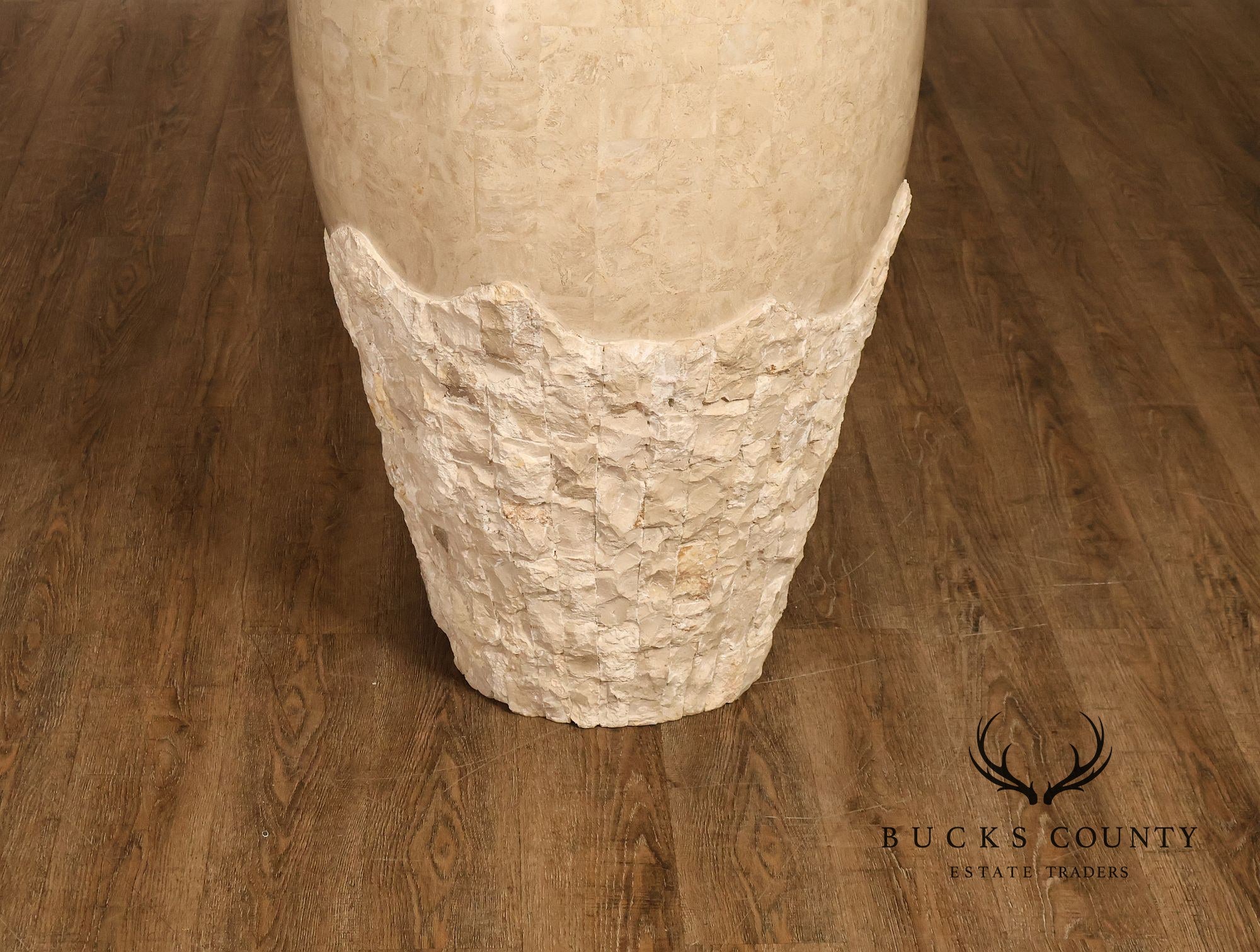 Contemporary Tessellated Stone Floor Vase