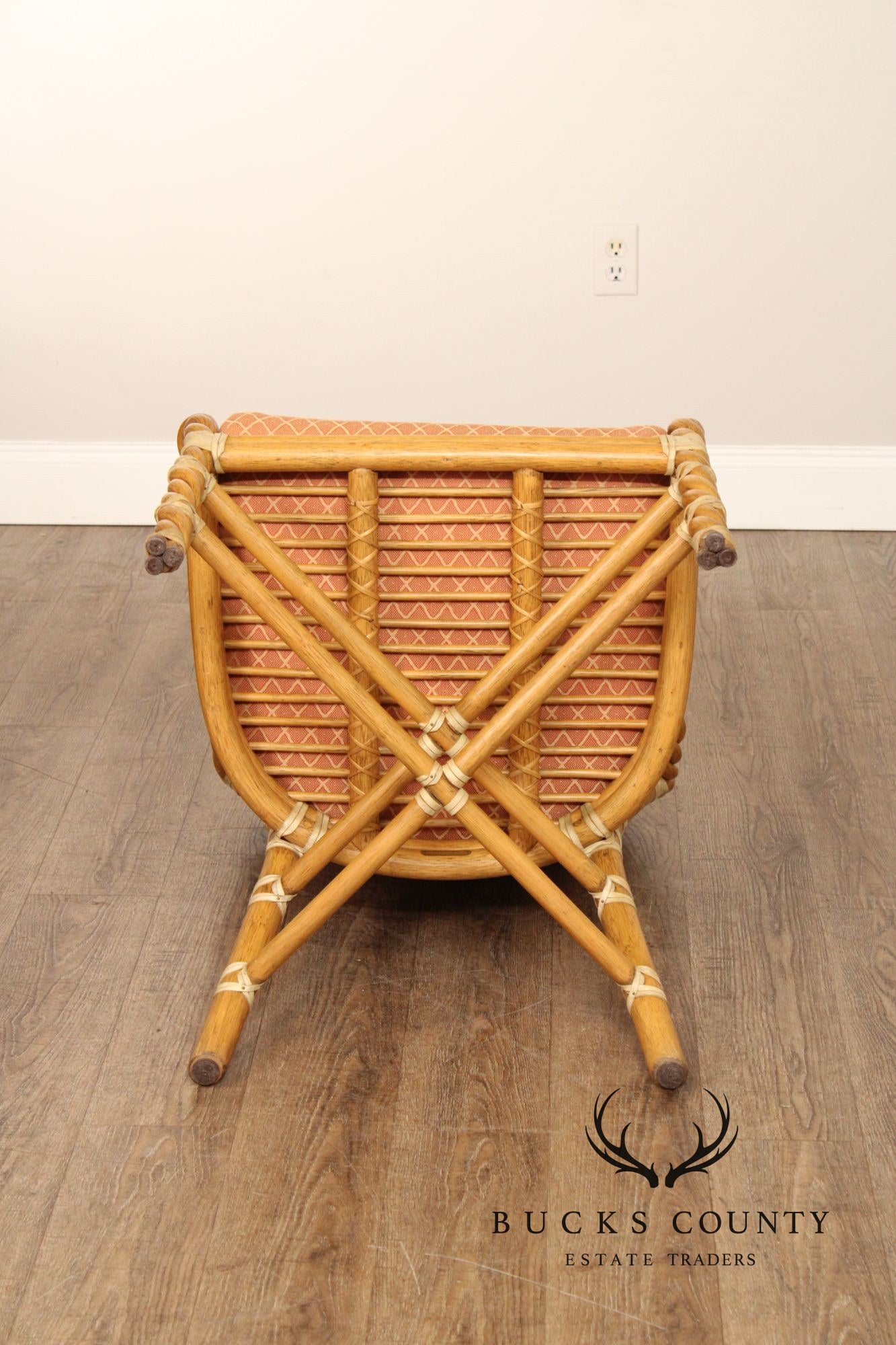 McGuire Set of Four Rattan Armchairs