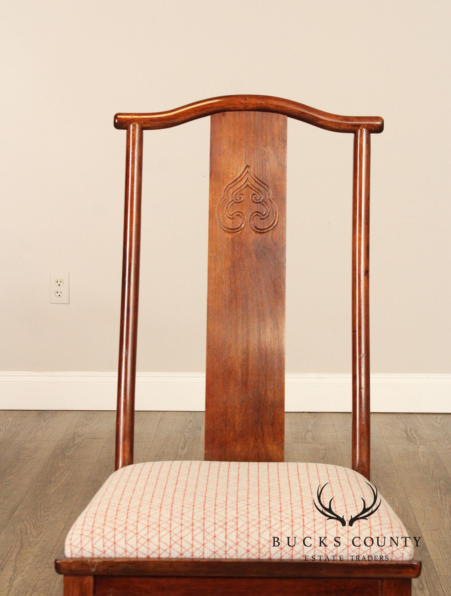 Bernhardt Chinese Style Set of Four Yoke Back Dining Chairs