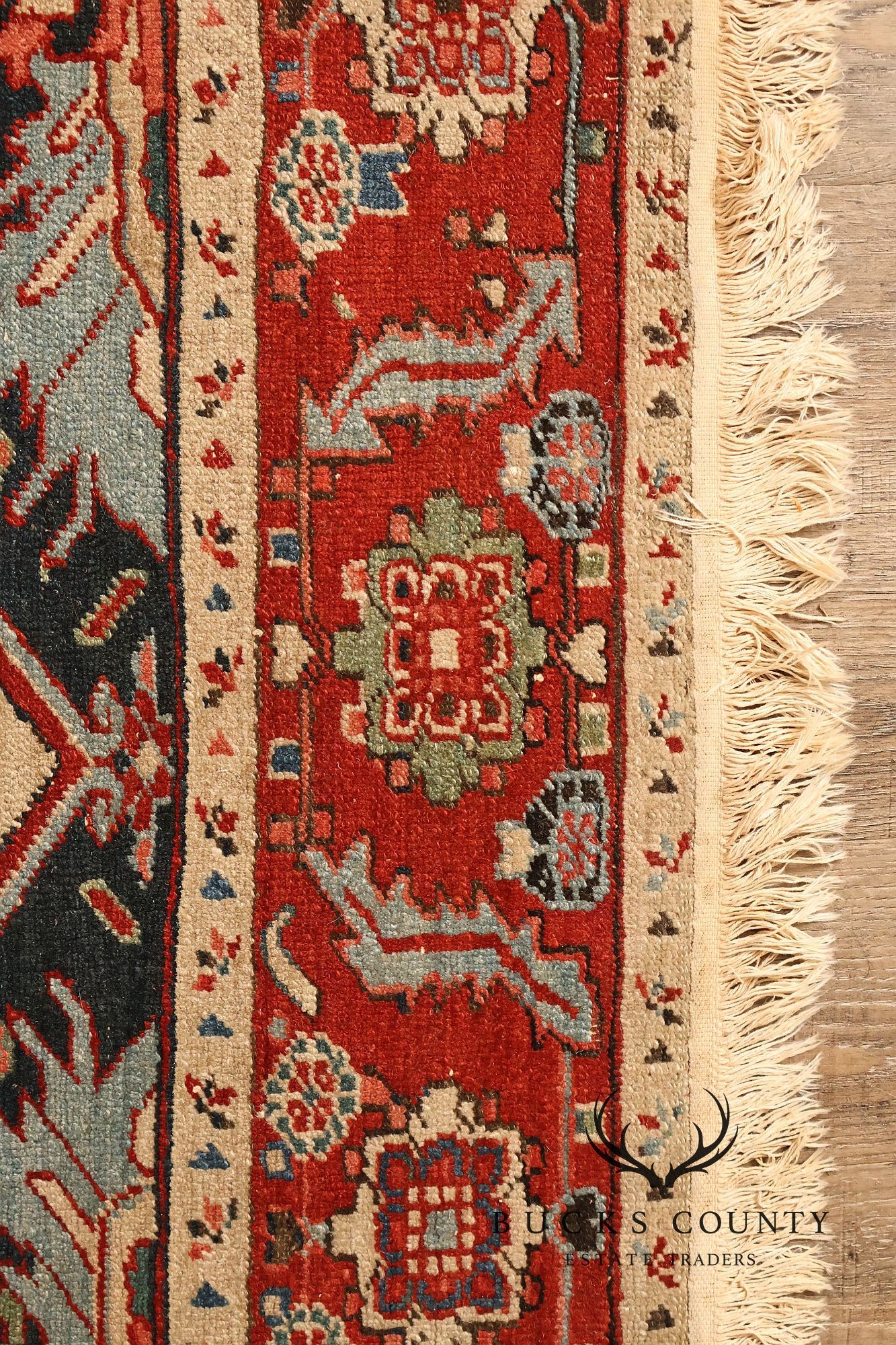 Antique Persian Heriz Hand-Knotted Area Rug – 9'1" x 12'10"