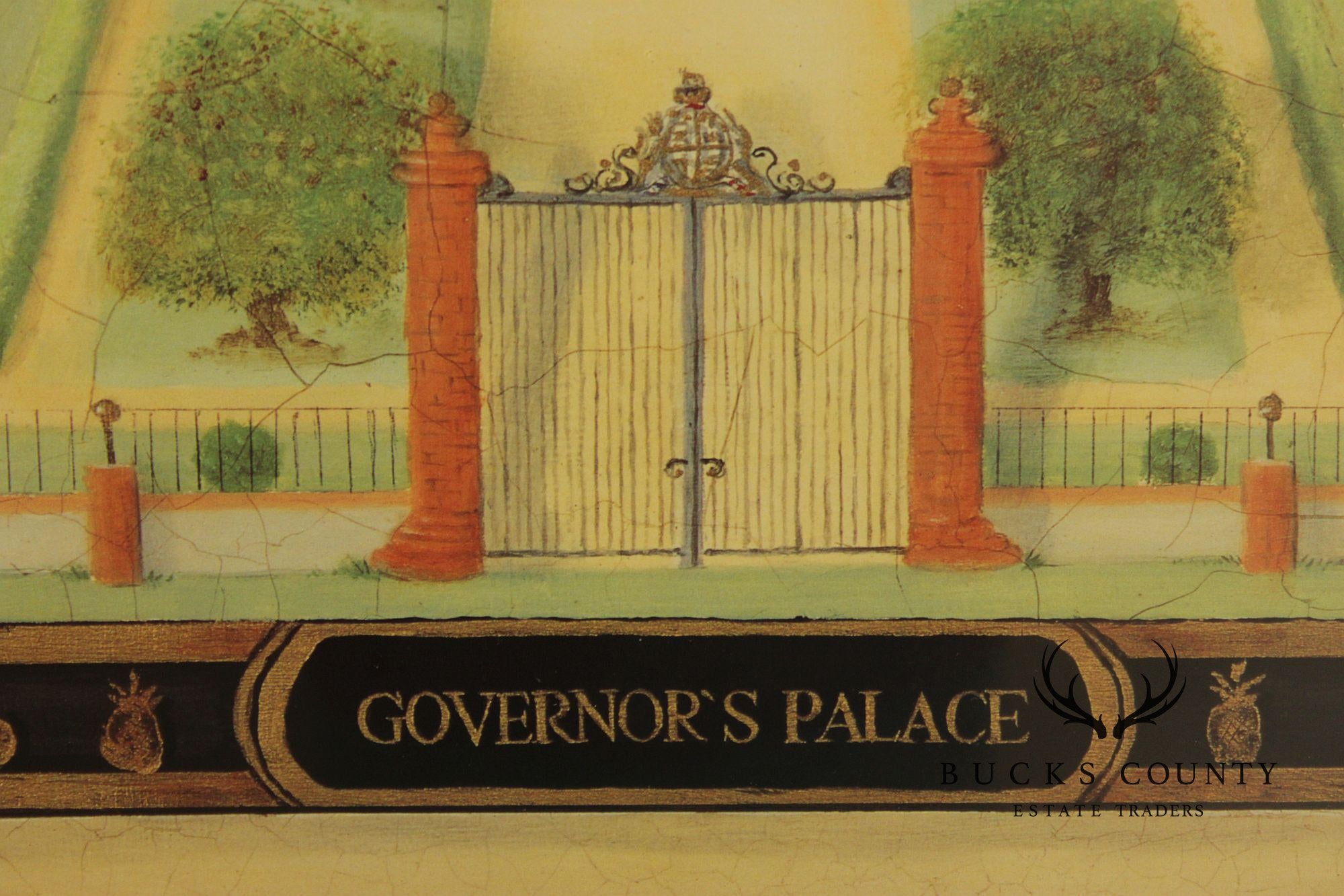 Alexandria Churchill Pair of Custom Framed Prints, 'Governor's Palace' and 'Gunston Hall'