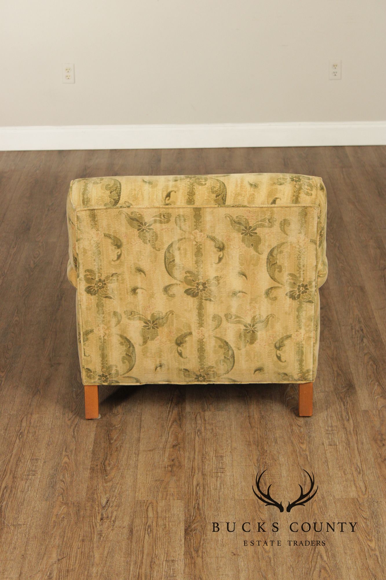 Custom Upholstered Lounge Chair and Ottoman
