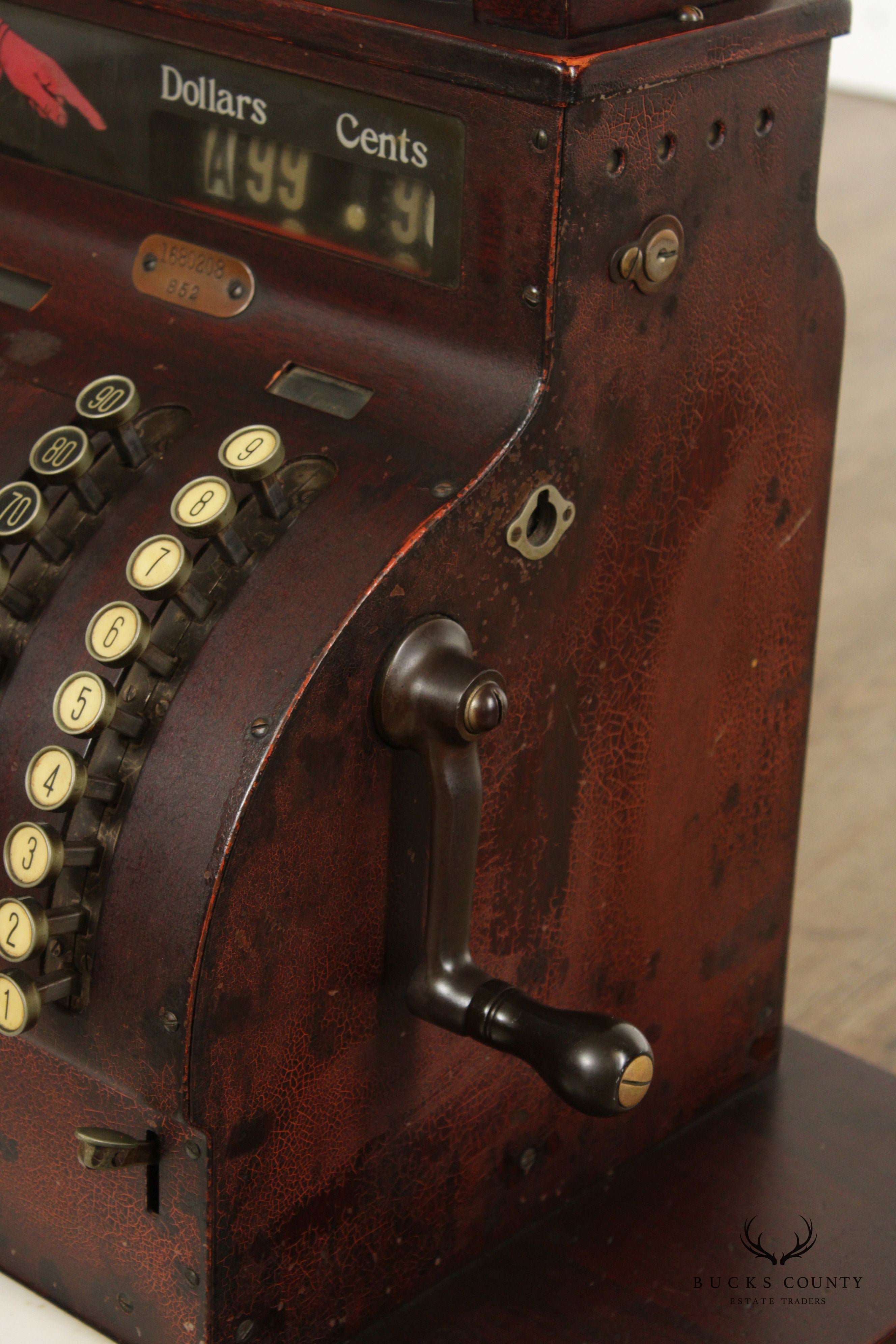 Vintage National Hand-Crank Cash Register