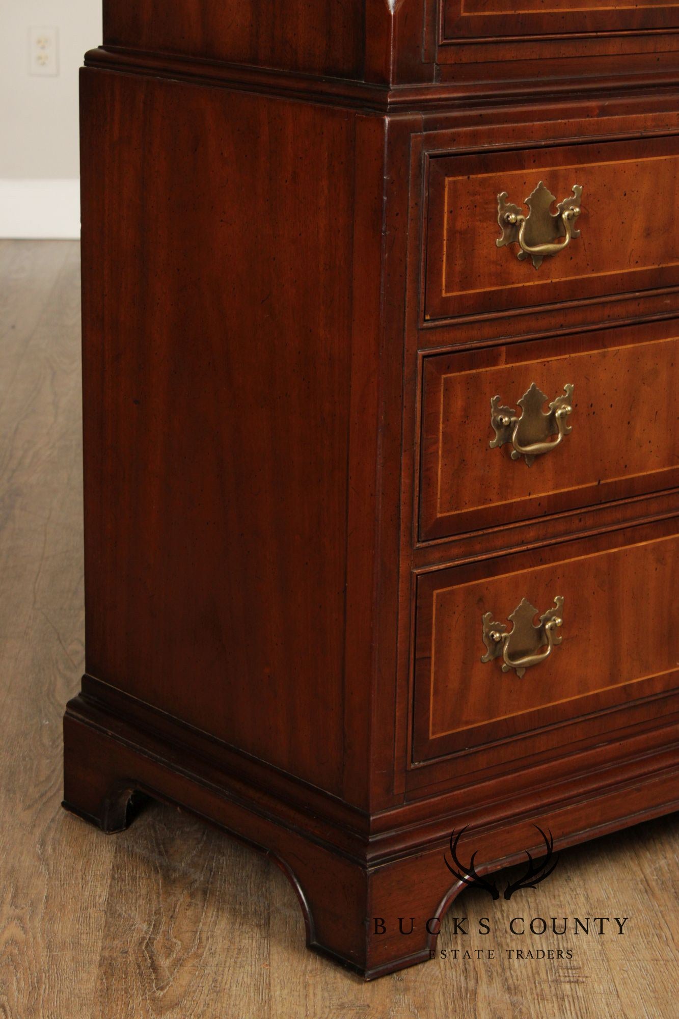 Drexel Wallace Nutting Collection Chippendale Style Mahogany Tall Chest