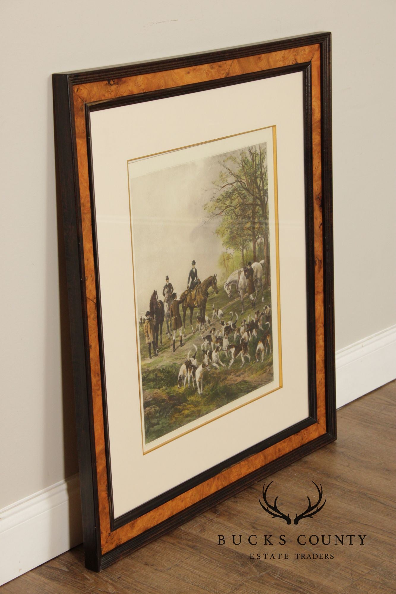 Heywood Hardy Framed Fox Hunt Print, 'Presenting the Brush'