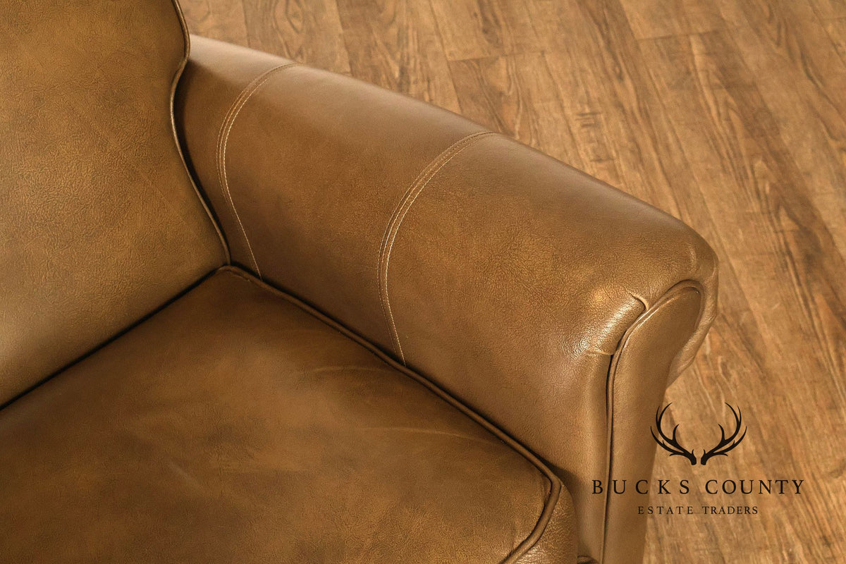 Ethan Allen Contemporary Leather Recliner Armchair