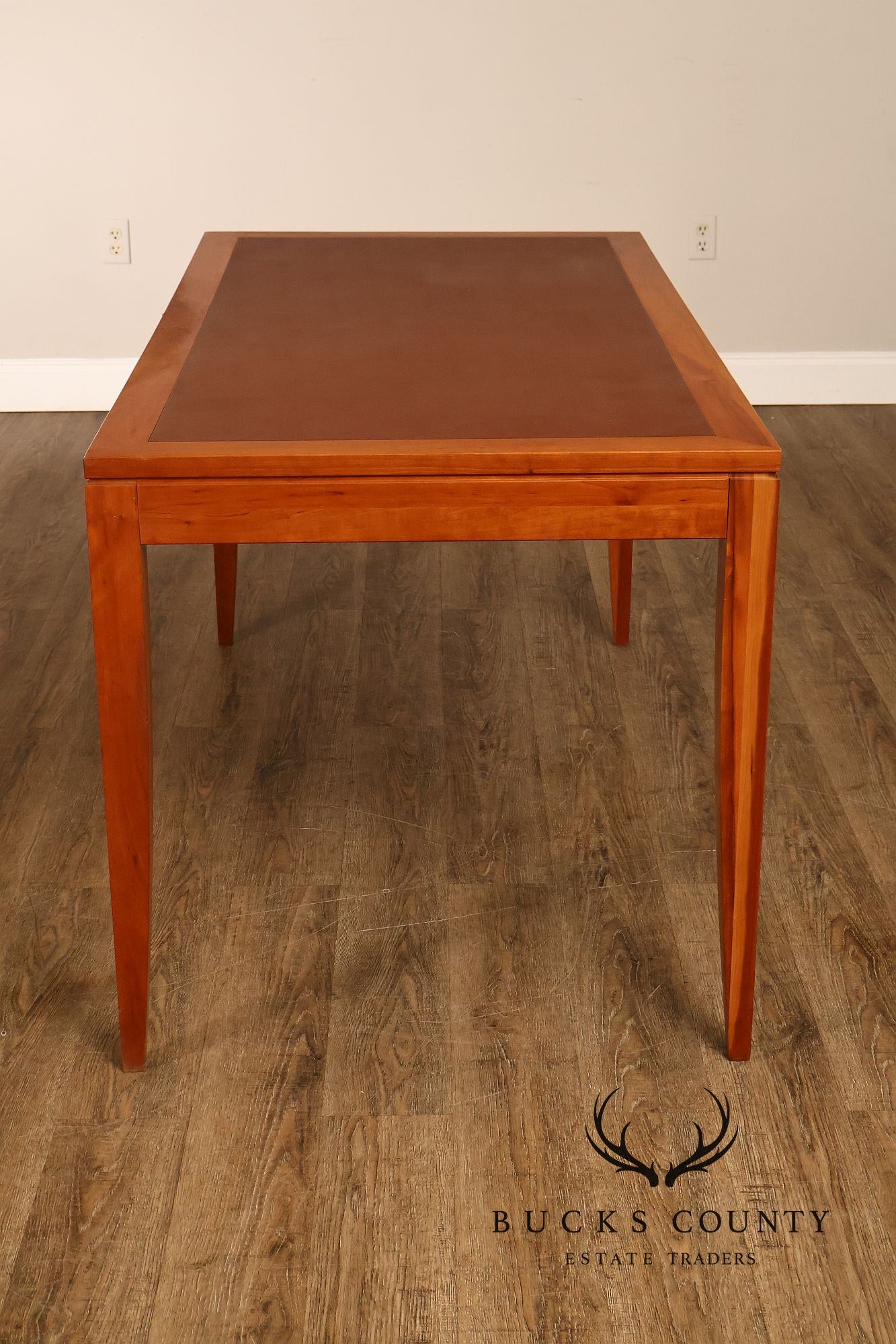 Copeland Furniture Leather Top Cherry Writing Desk