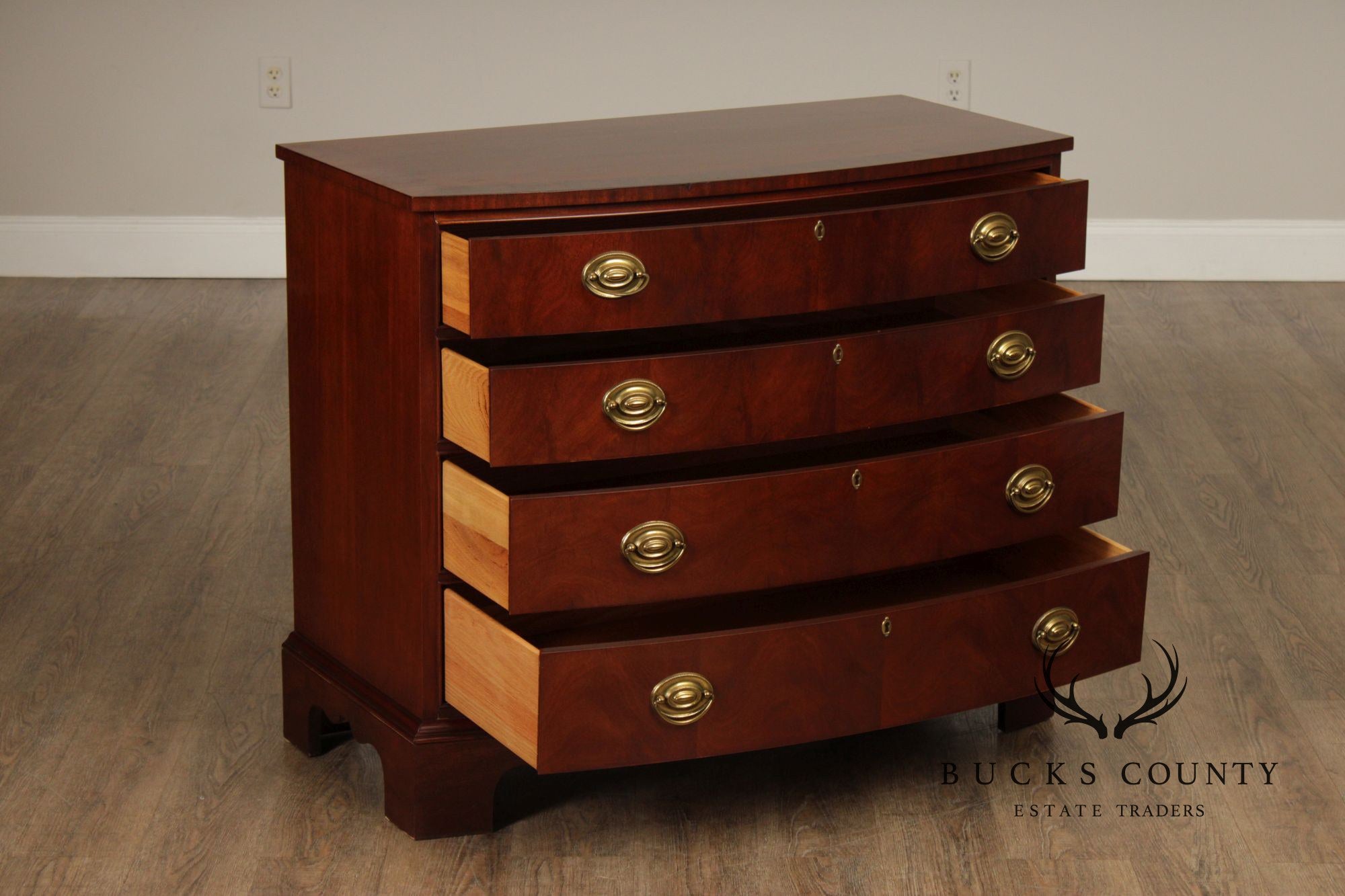 Ethan Allen Hepplewhite Style Mahogany Chest of Drawers