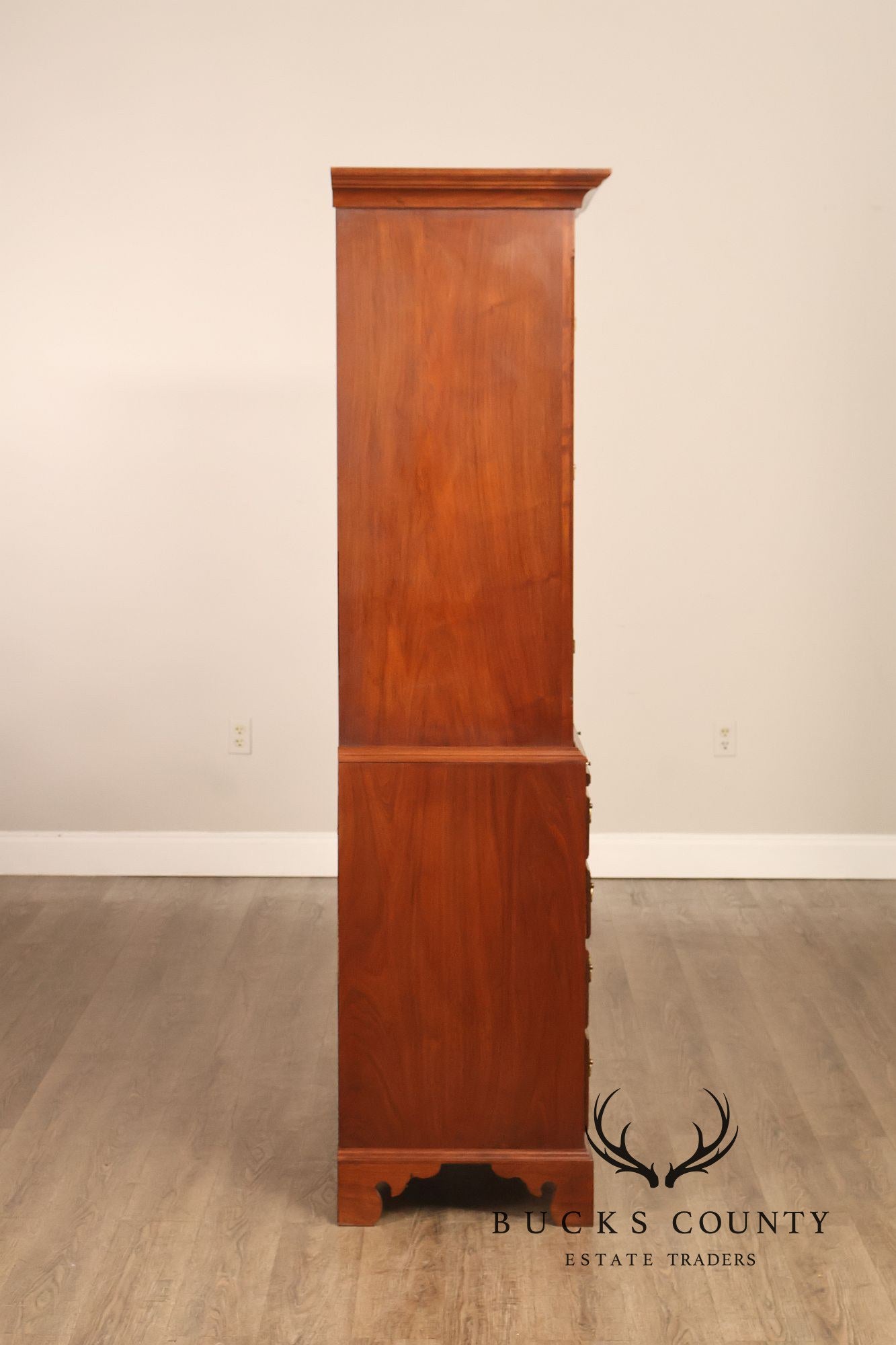 David T. Harring Chippendale Style Walnut Two Piece Jackson Press