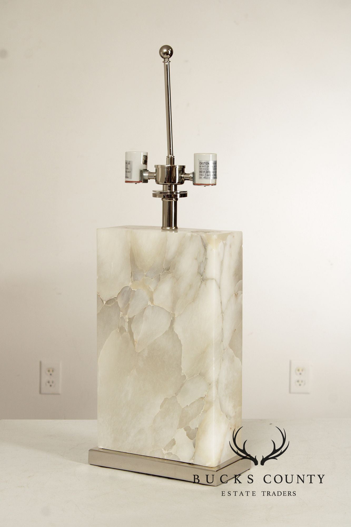 Arteriors Pair of 'Carson' Marble Table Lamps