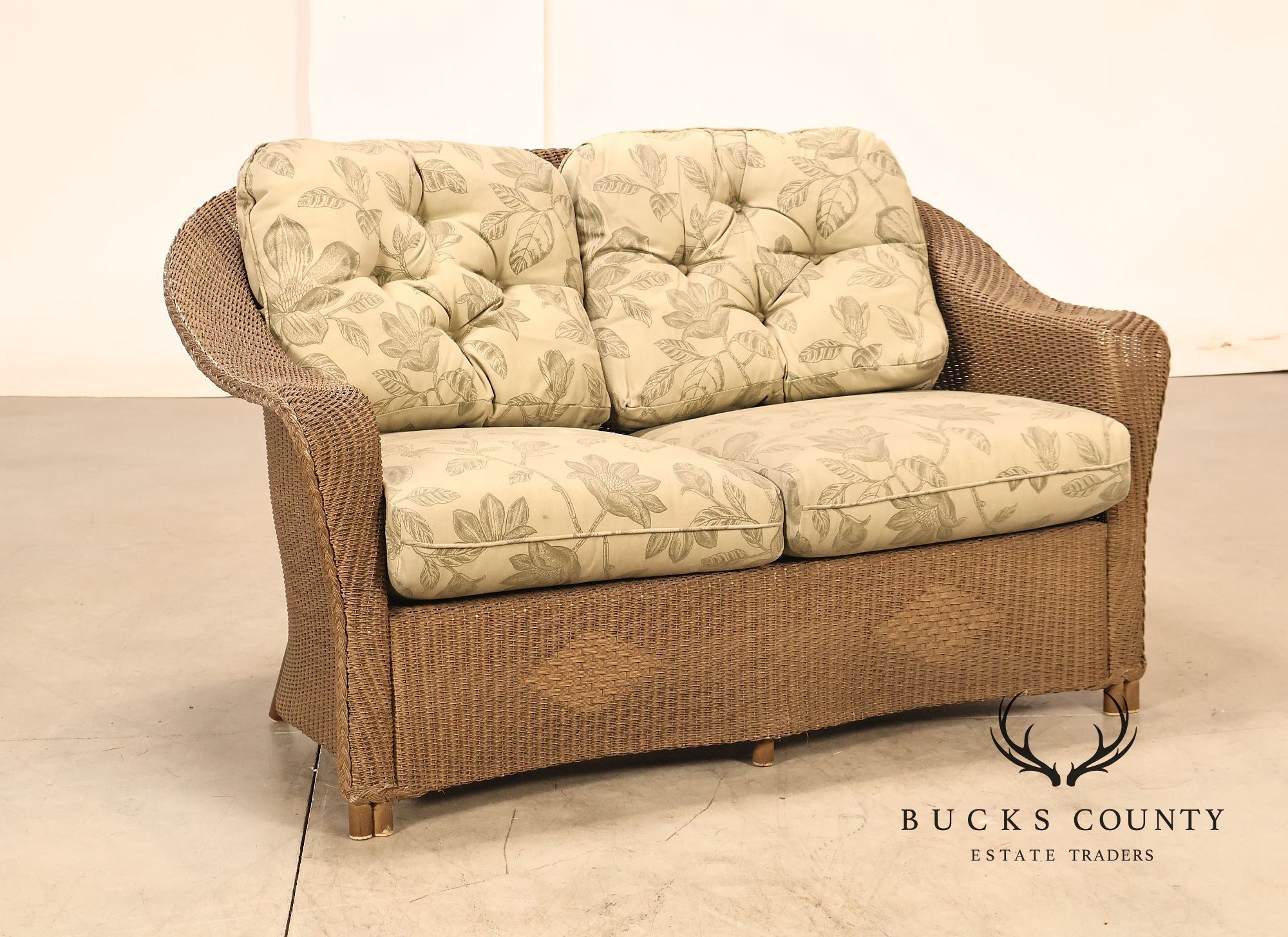 Lloyd Flanders Reflections All-Weather Lloyd Loom Wicker Loveseat