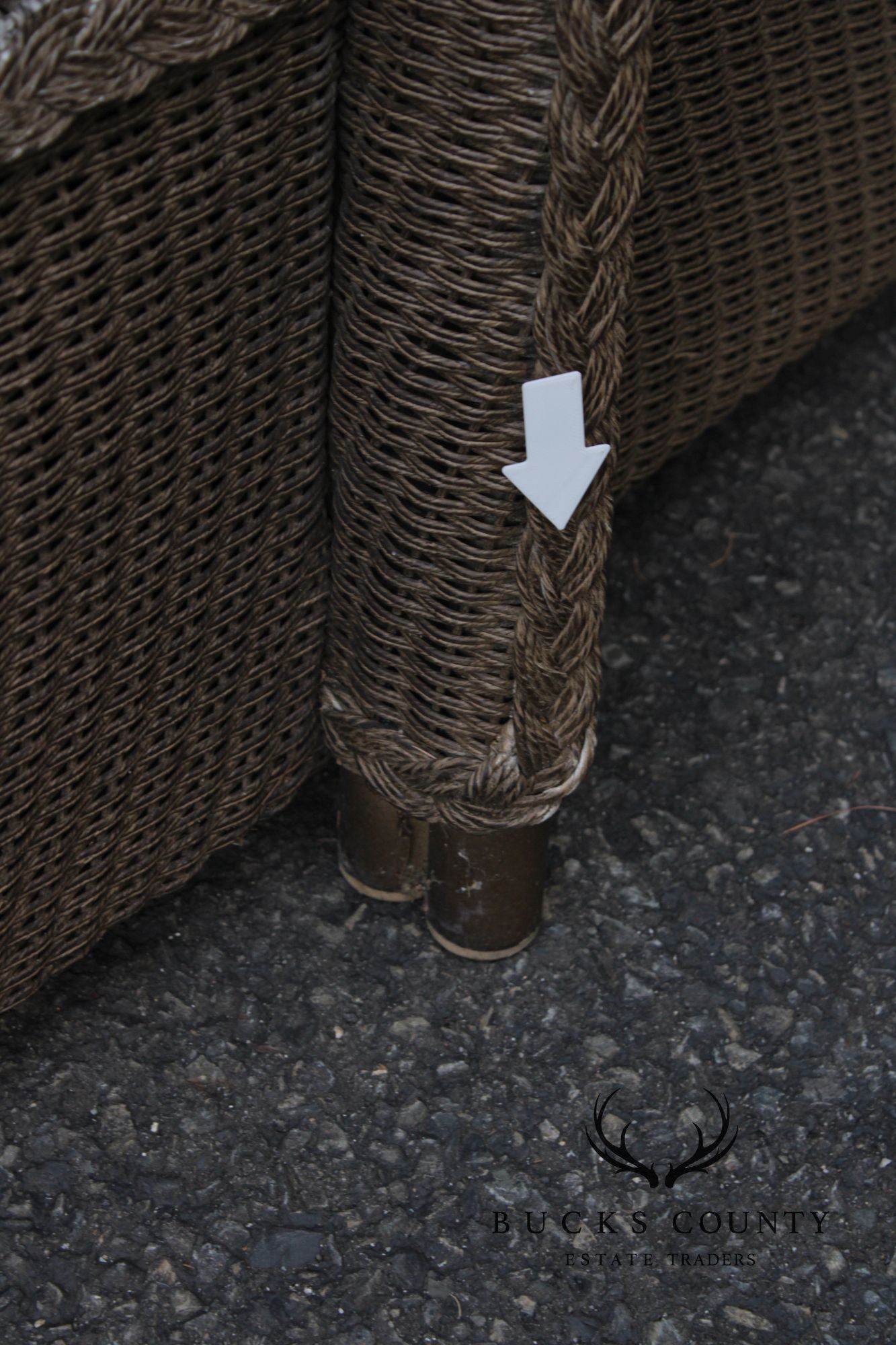 Lloyd Loom Wicker Outdoor Chaise Lounge
