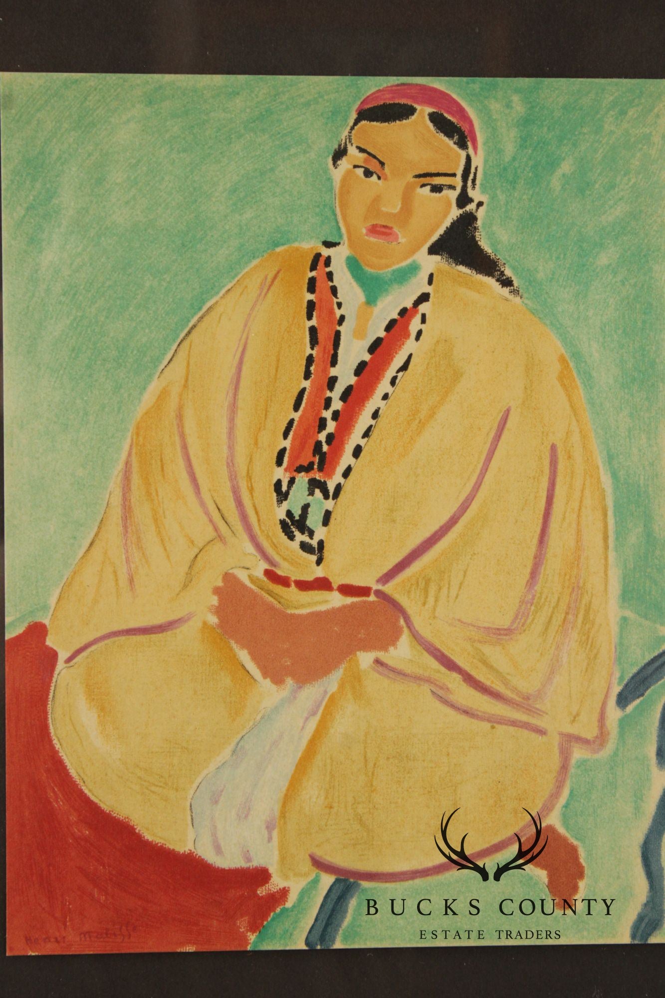 Henri Matisse Framed Lithograph, 'Zora, La Robe Jaune'