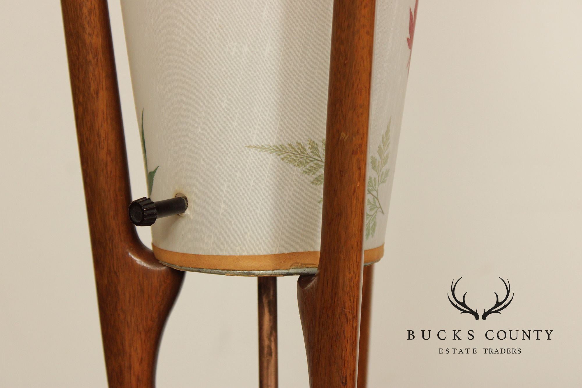 Modeline Mid Century Modern Walnut Floor Lamp