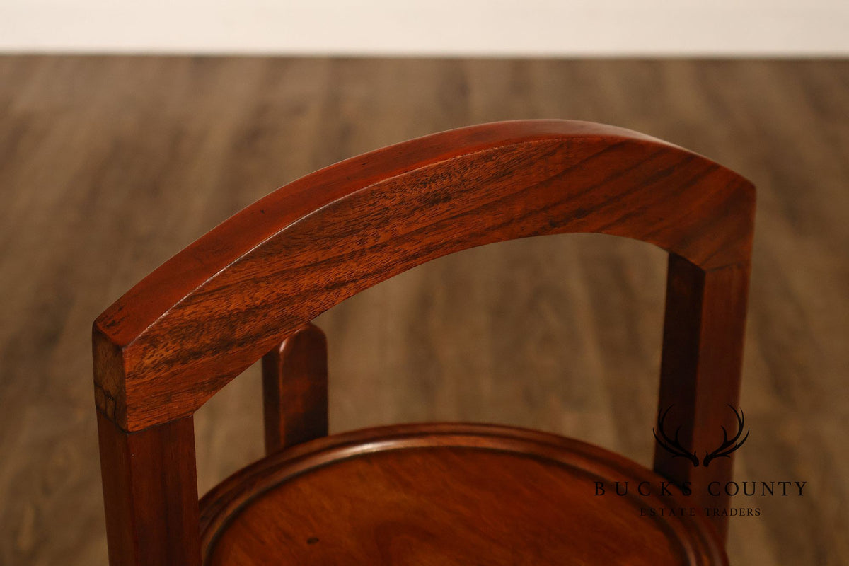 Mahogany Three Tier Collapsible Dumbwaiter Stand
