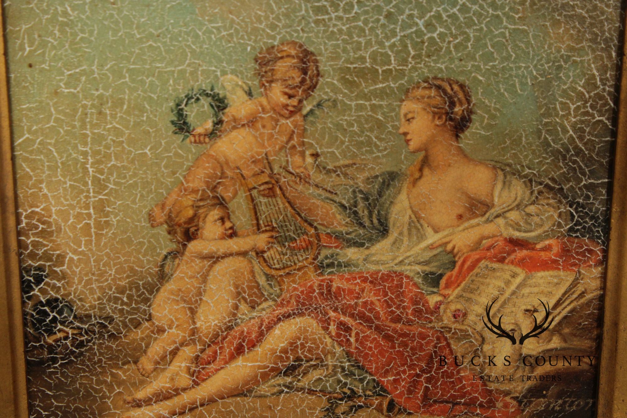 Renaissance Style Framed Painting, Venus & Cherubs