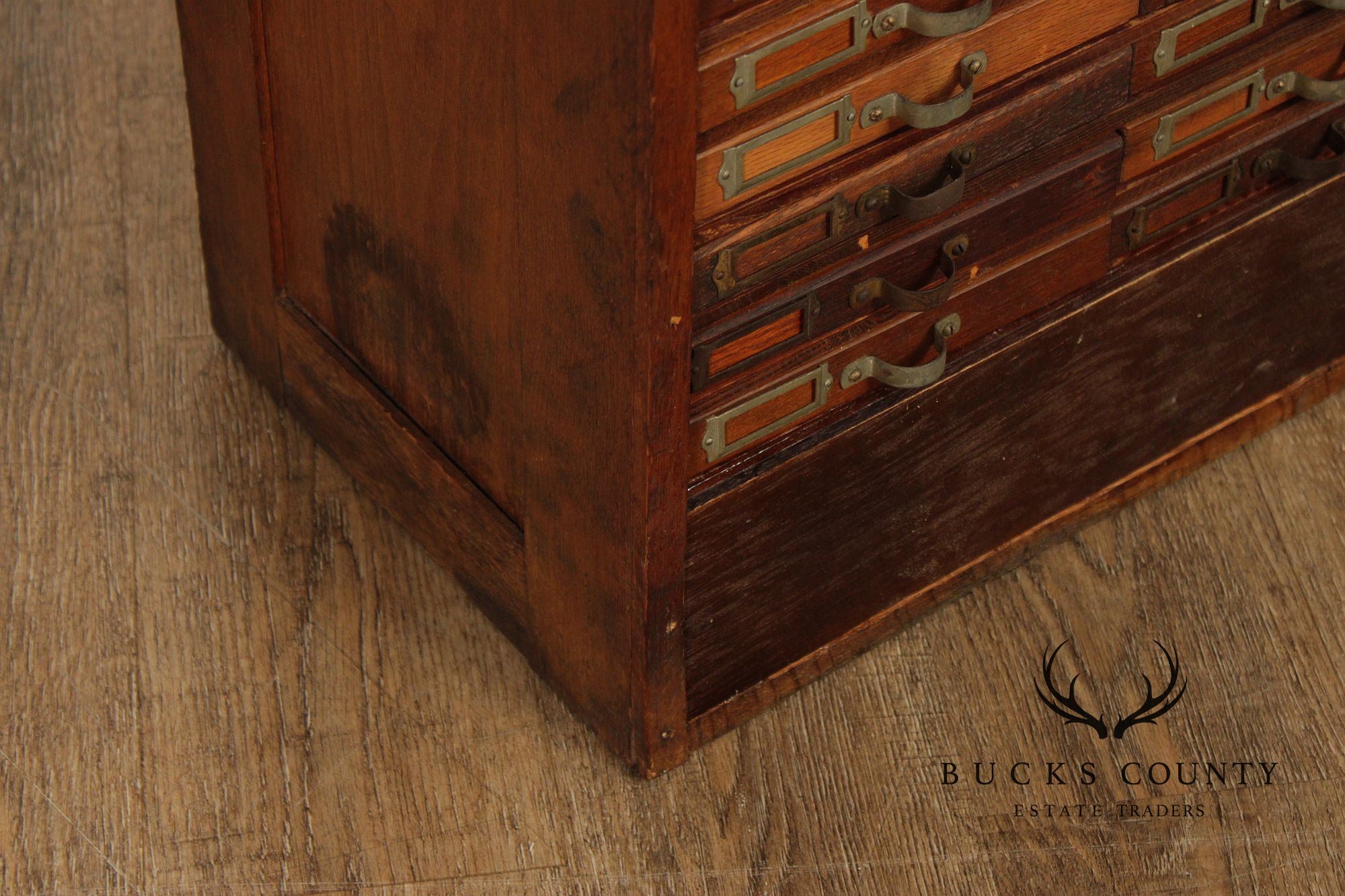 Antique Oak Printer's File Cabinet