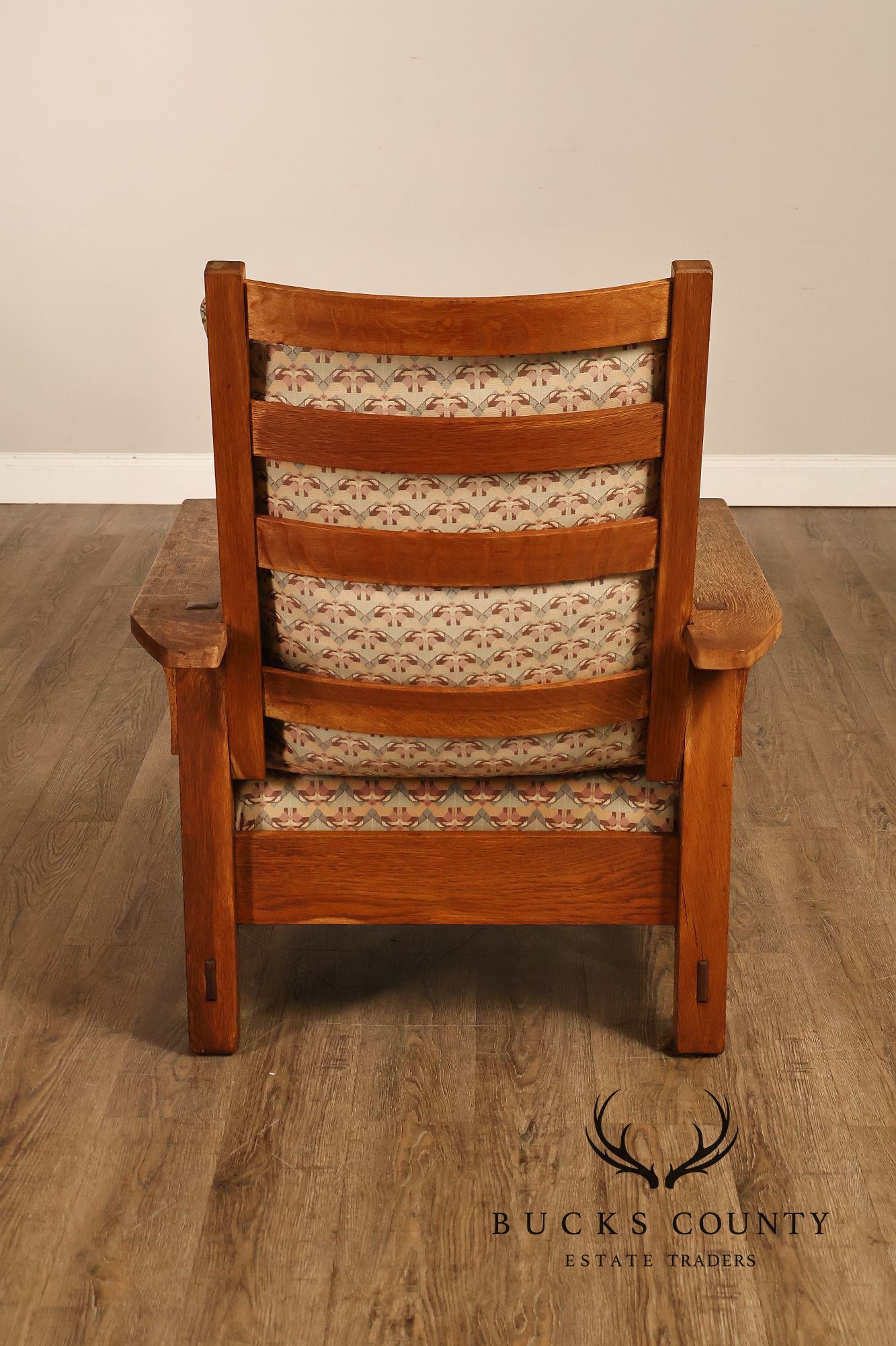 Antique L. & J.G. Stickley No. 497 Arts And Crafts Mission Oak Morris Chair