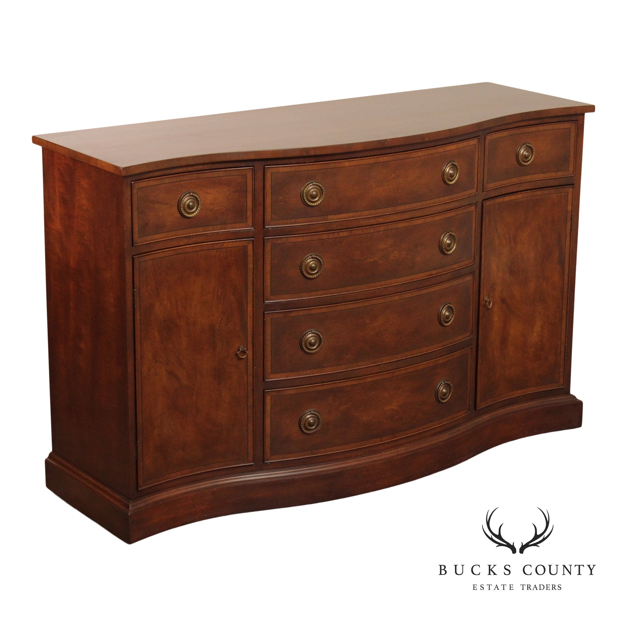 Old Colony Furniture Mahogany Serpentine Buffet Sideboard
